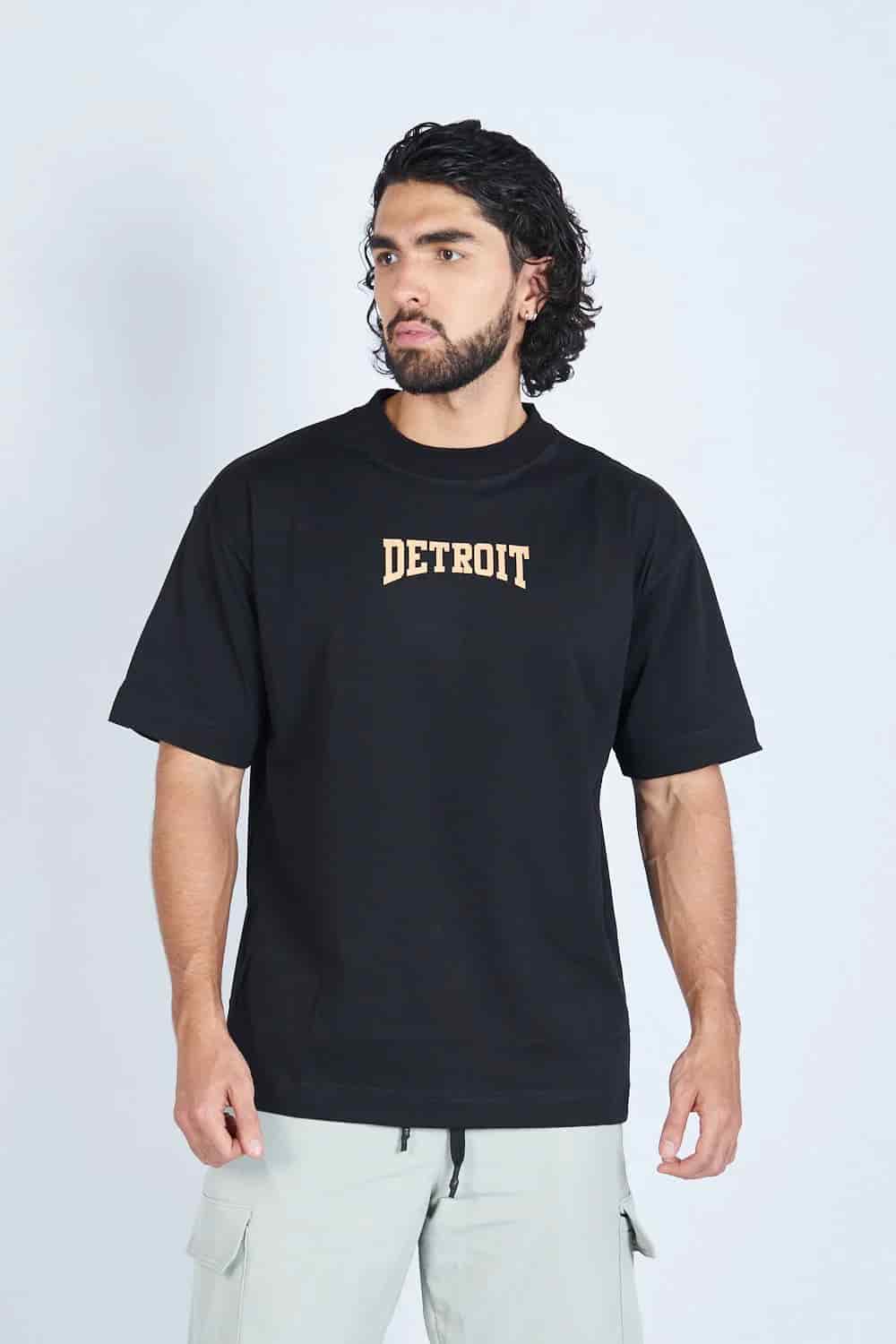 Camiseta oversize DETROIT NEGRO | DROP 03 | - miniatura 4