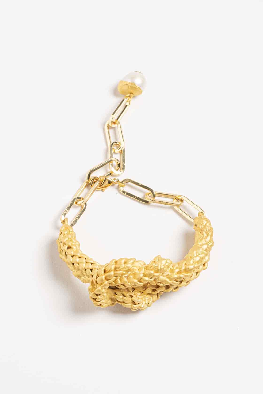 NORFOLK SAILOR KNOT BRACELET WITH PEARL - miniatura 3