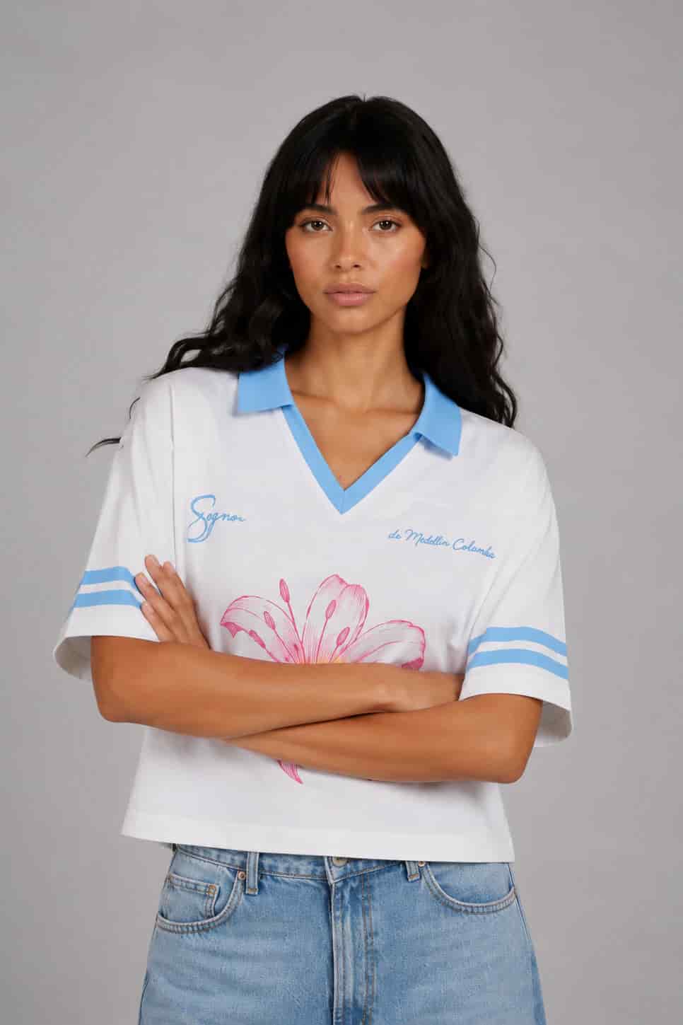 Camiseta Boxy Flor-Blanca - miniatura 2