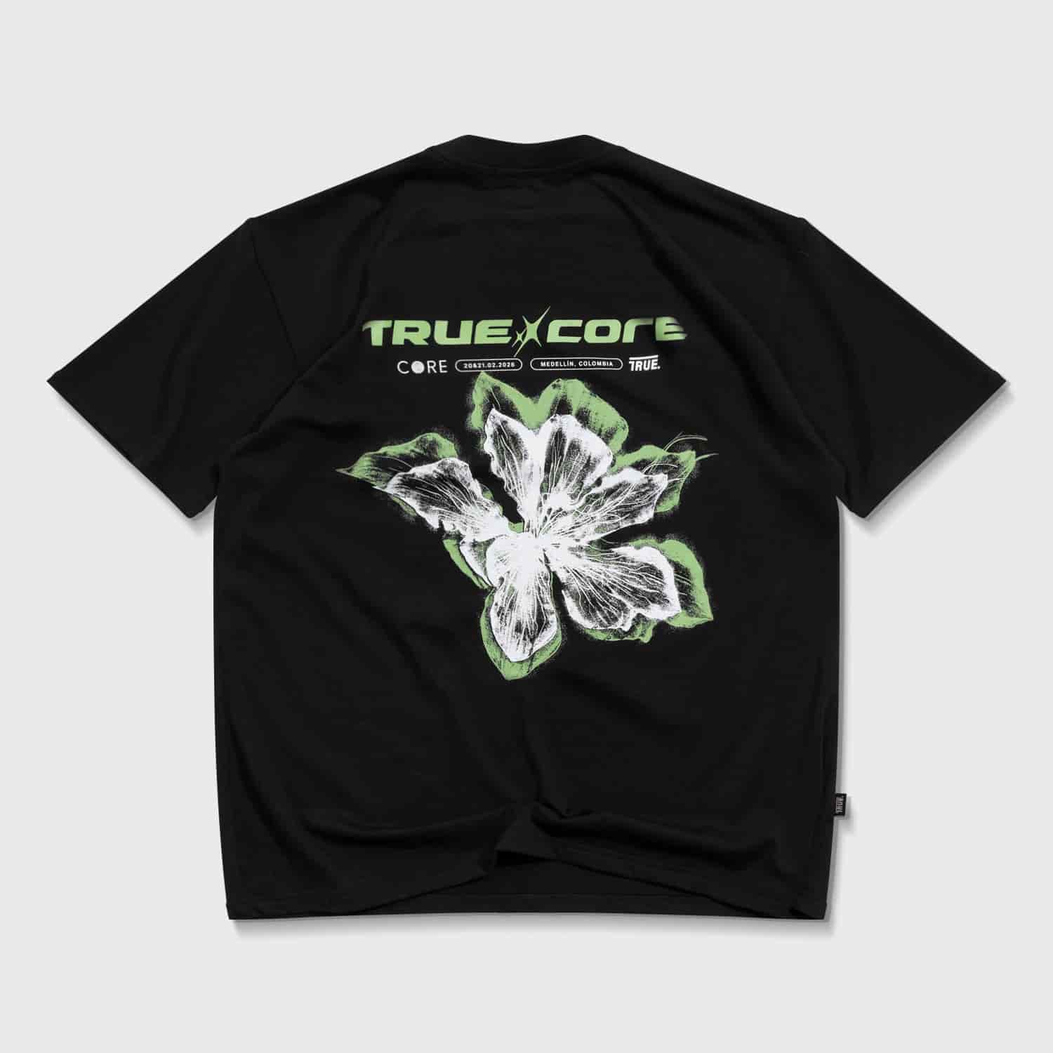 Flower Oversized T-Shirt - Black - miniatura 1
