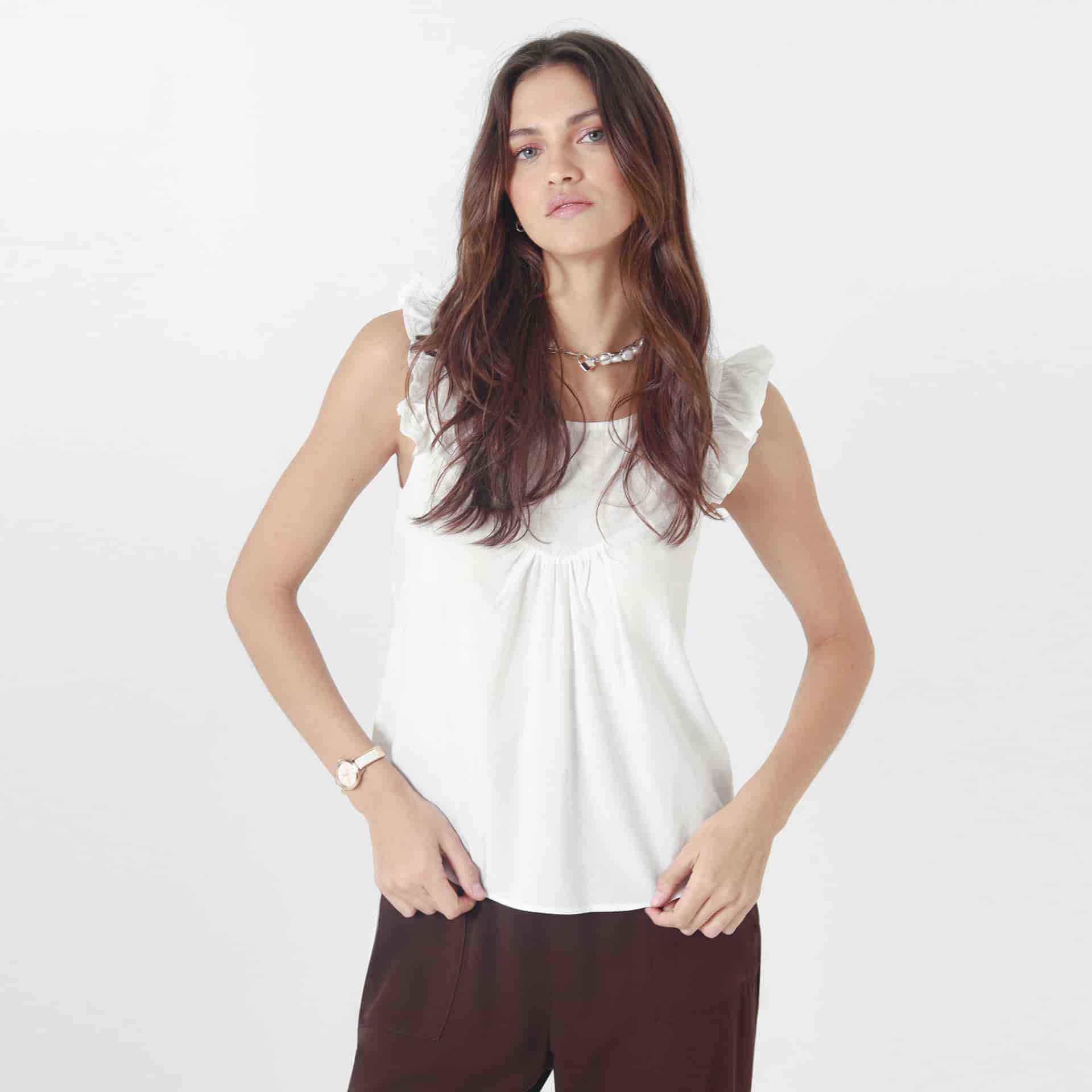 Blusa Cuello Redondo Manga Sisa - miniatura 2