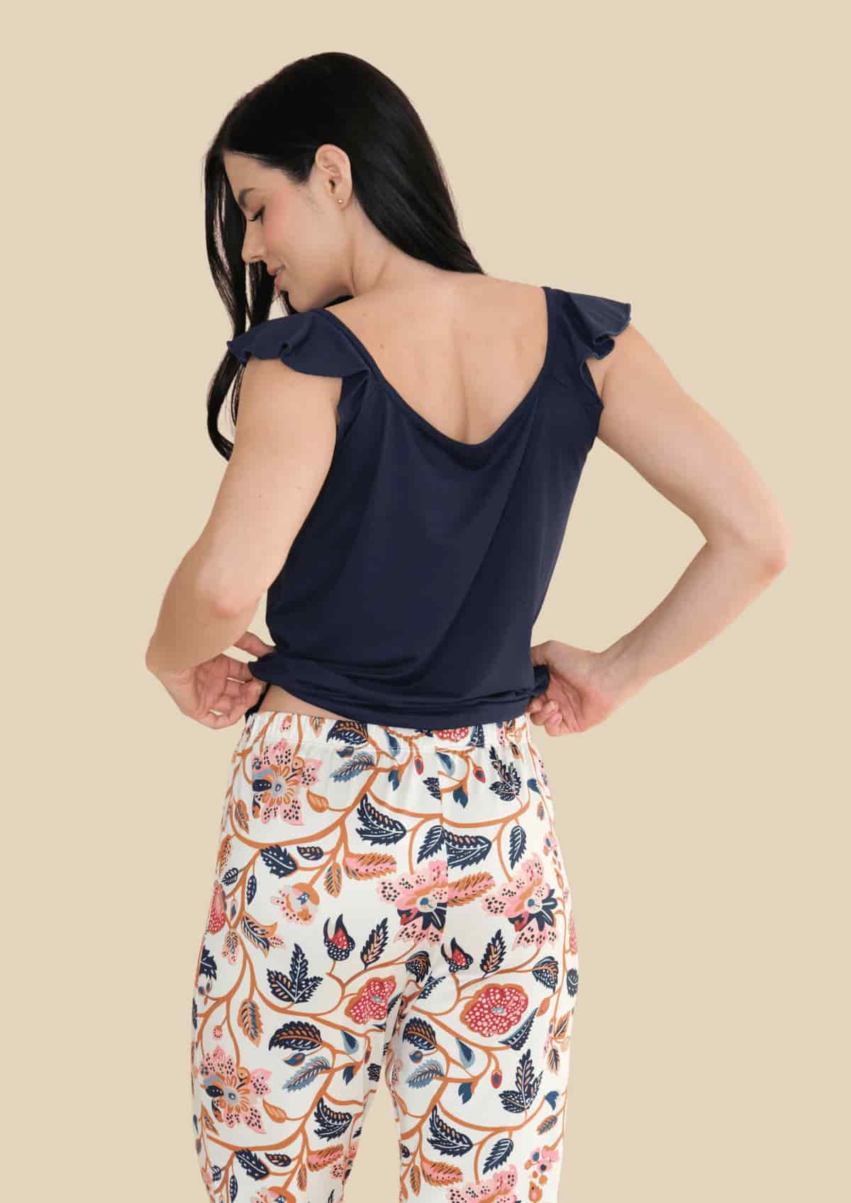 Pijama Capri Estampado Azul - miniatura 2
