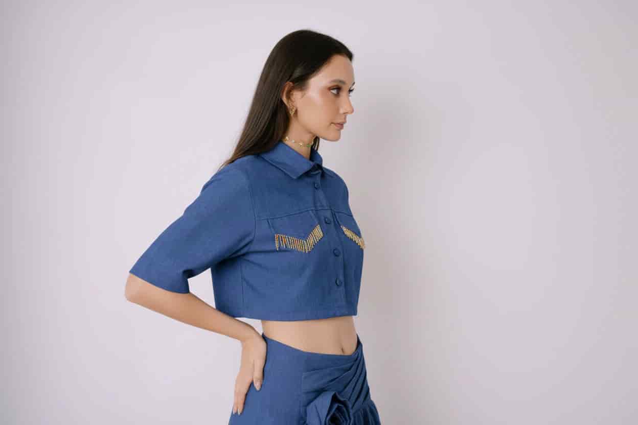 Fringe Denim vest - miniatura 3