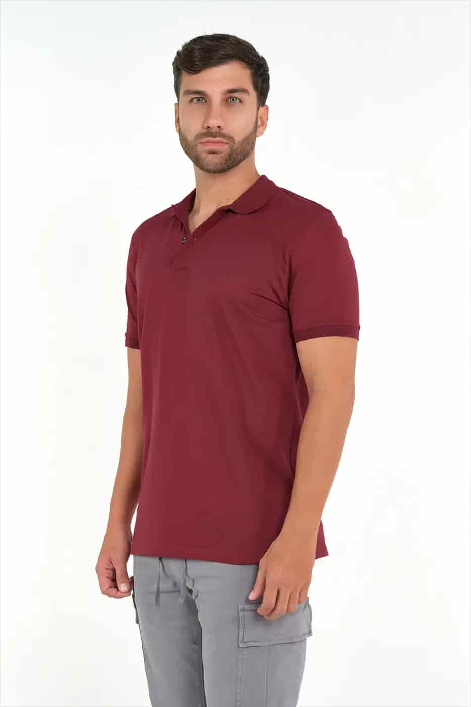 Camiseta Polo 100% Algodón Vinotinto - miniatura 1