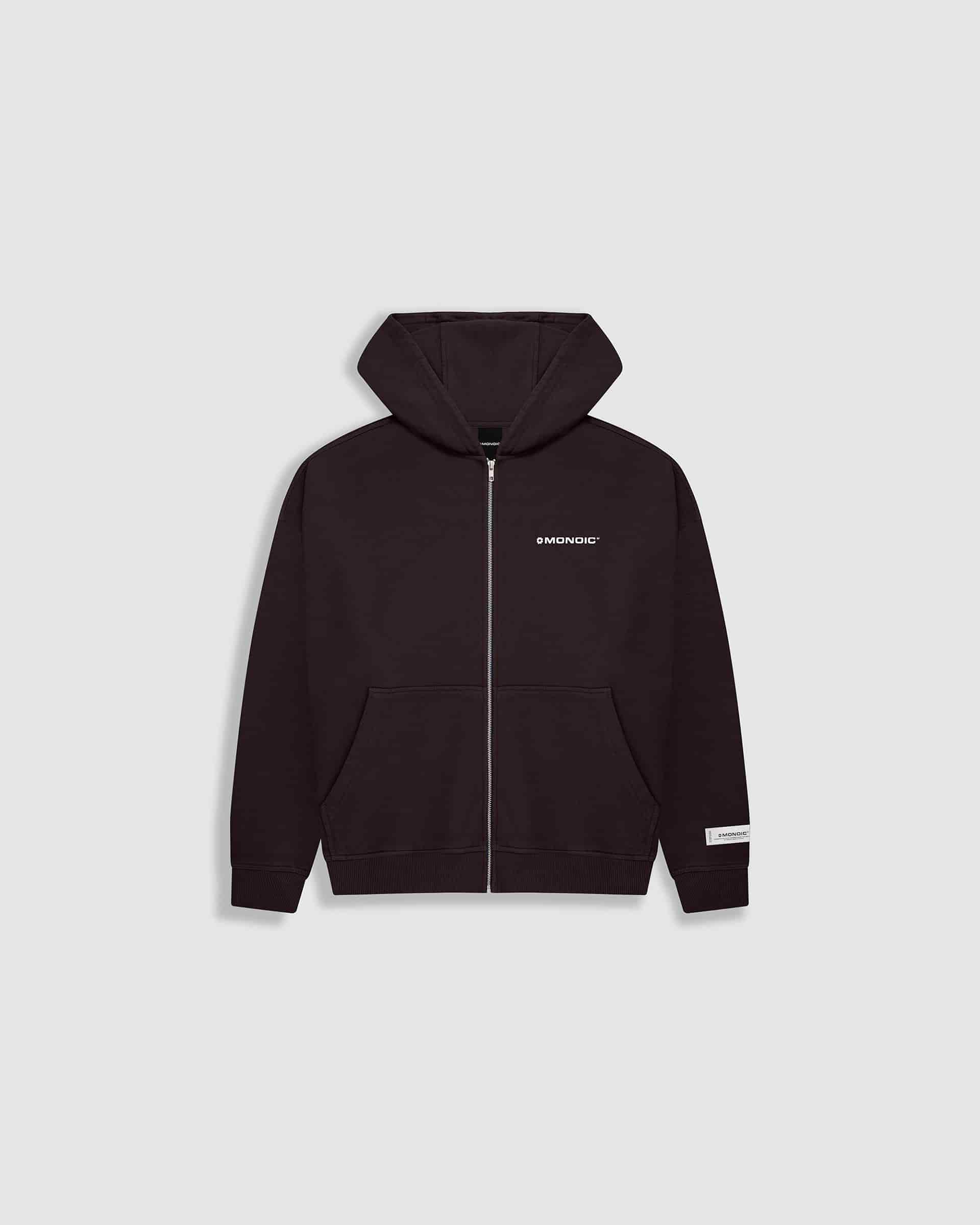 Zip Hoodie Oversized Básico V4 - Café Chocolate - miniatura 1
