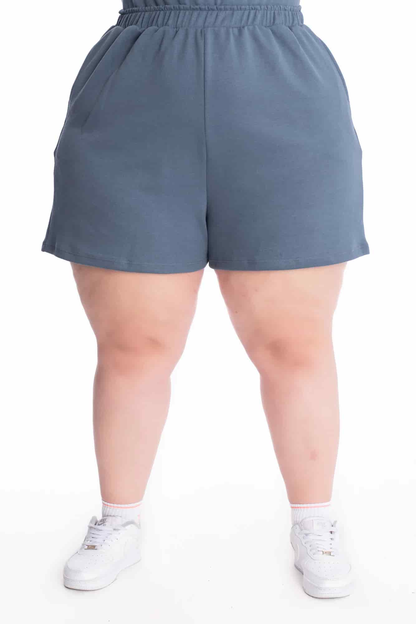 Short Lorena Azul Tela Premium - miniatura 7