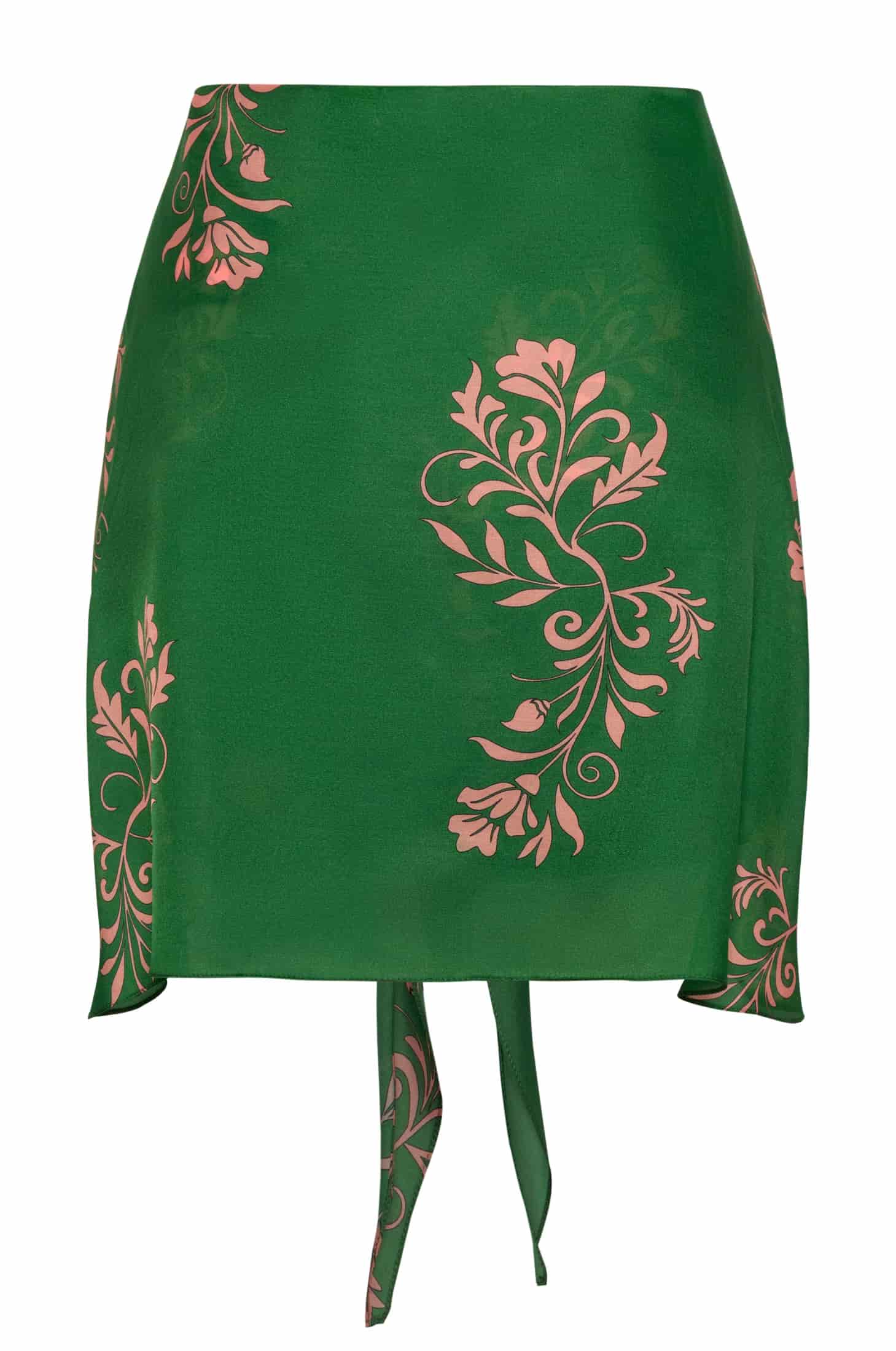 Bamboleiro Cotton Silk Short / Green Buganvilias - miniatura 3