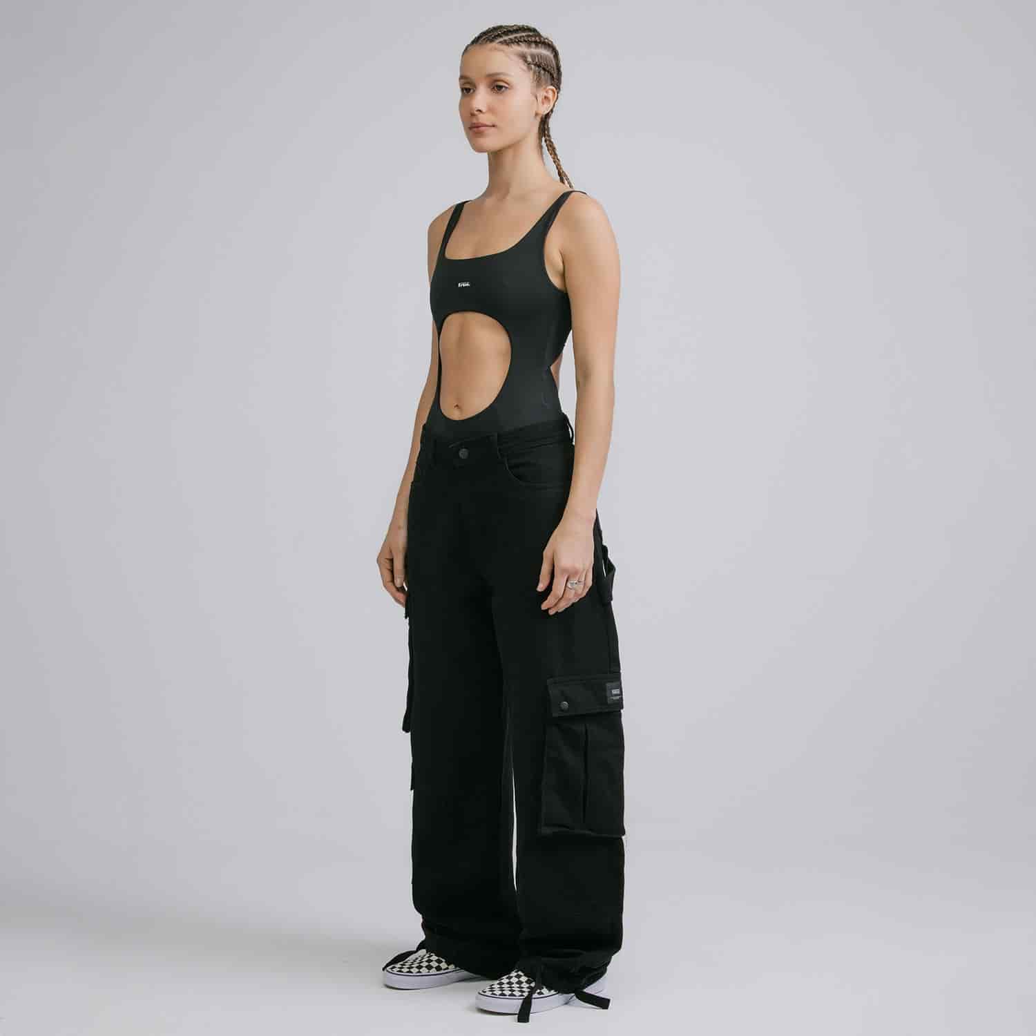 Cut-Out Bodysuit - Black - miniatura 6