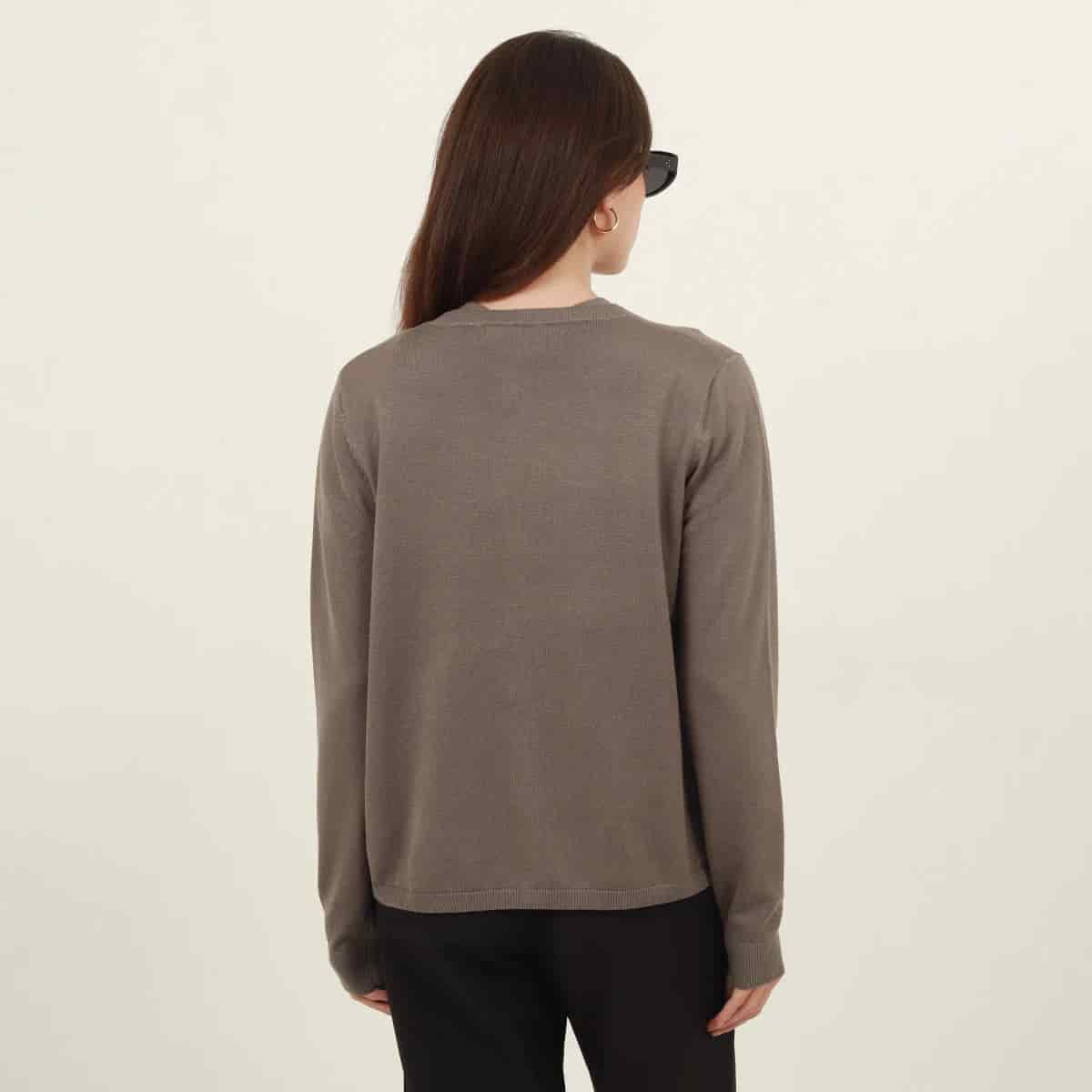 Sweater cardigan con botones manga larga - miniatura 5