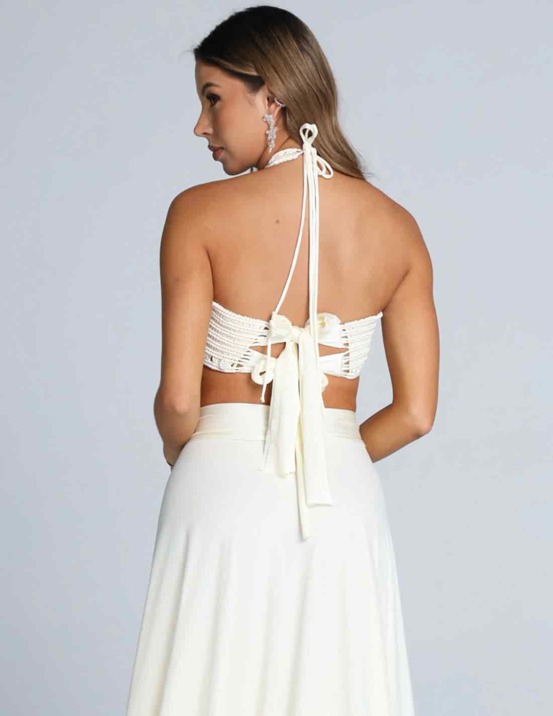 Crop Top Corset Marfil - miniatura 2