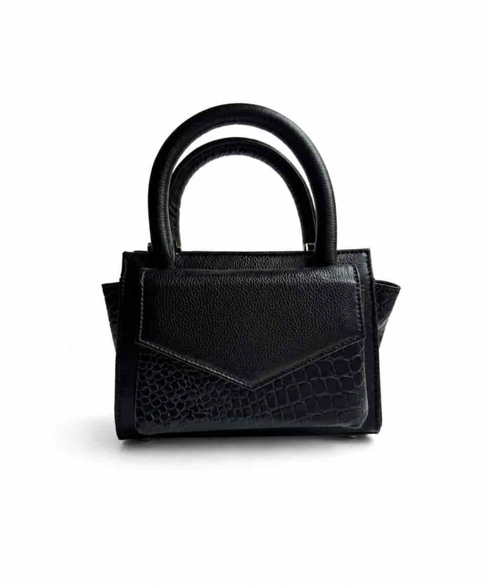 MiniBag Negro Texturas – Bolso en Cuero - miniatura 1