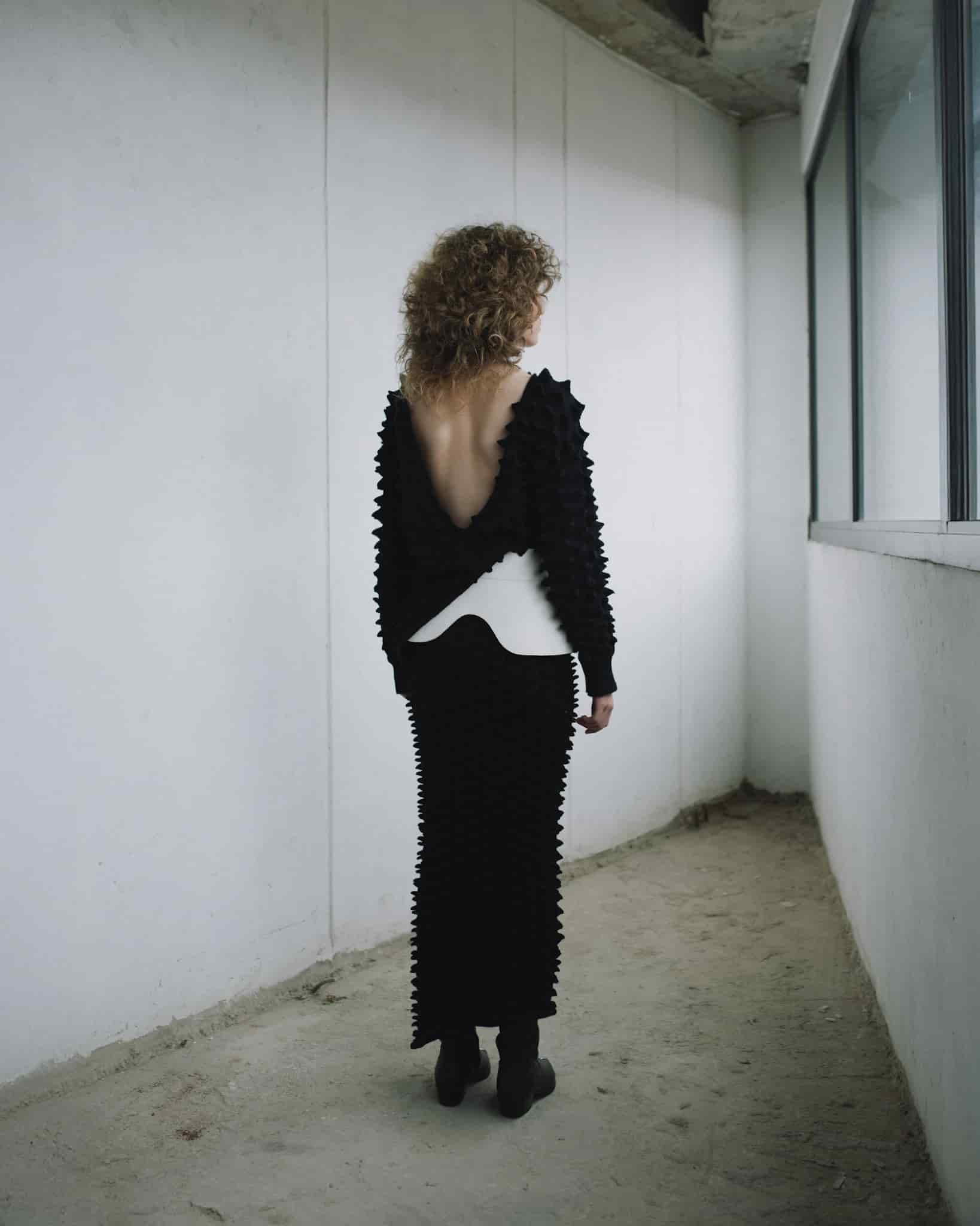 KNITTED SPIKES DRESS-SWEATER - miniatura 4