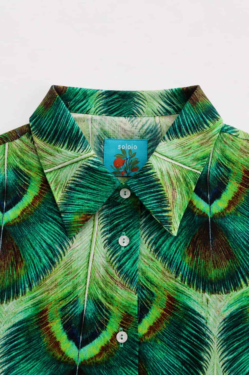 Women's Iridis linen shirt green - miniatura 4