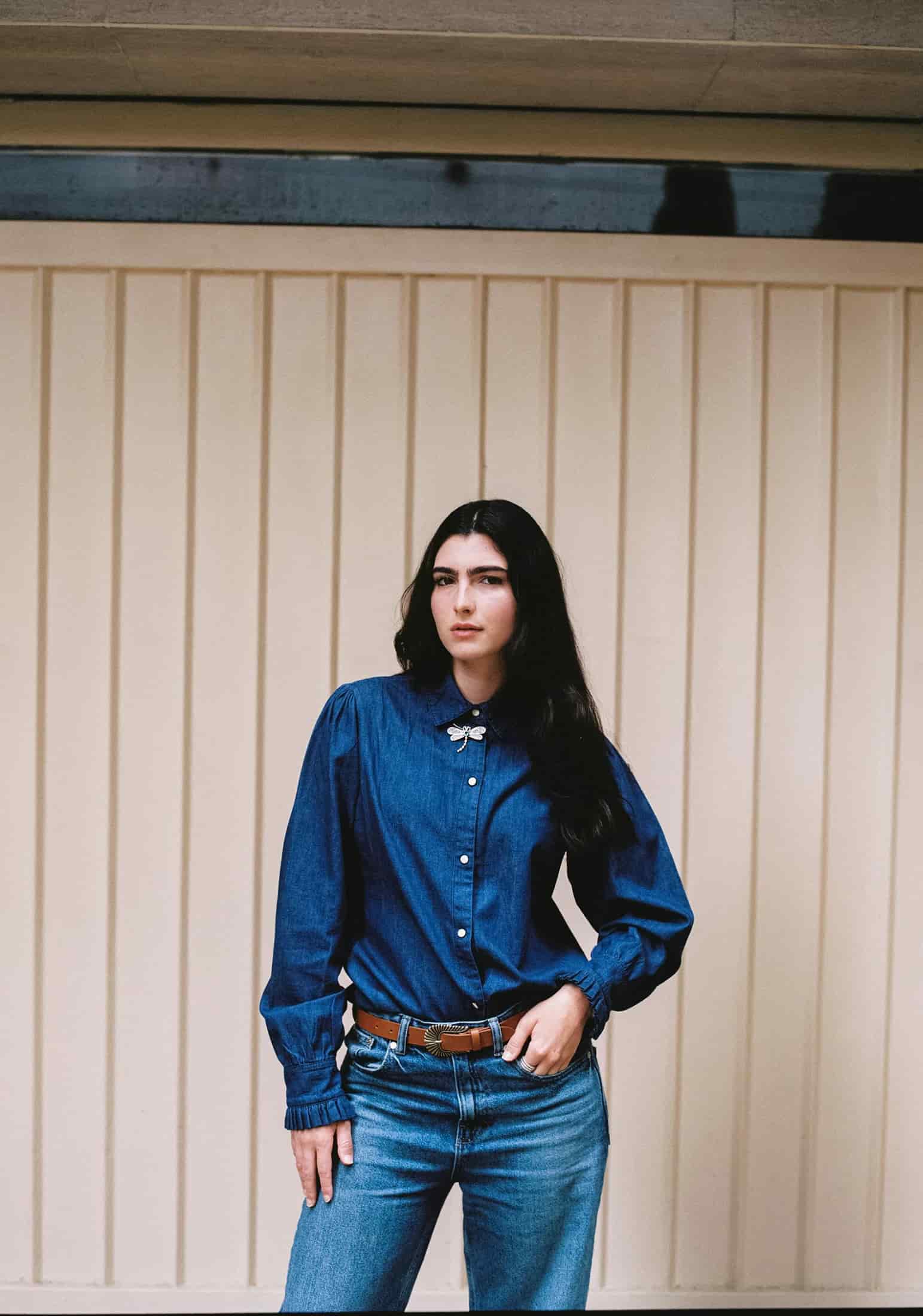 Camisa M Adria Indigo Azul Oscuro - miniatura 1