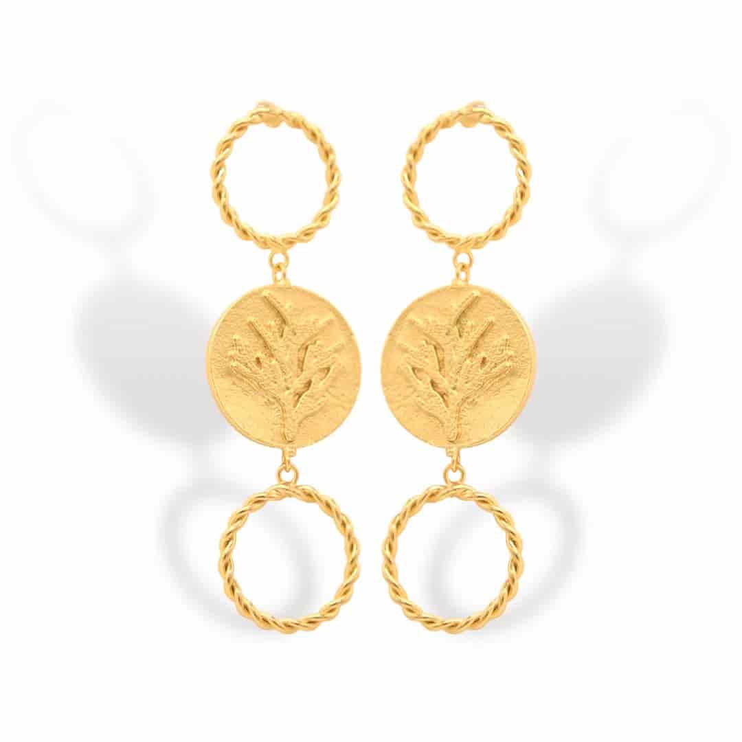 Aretes de coníferas y aros - miniatura 1