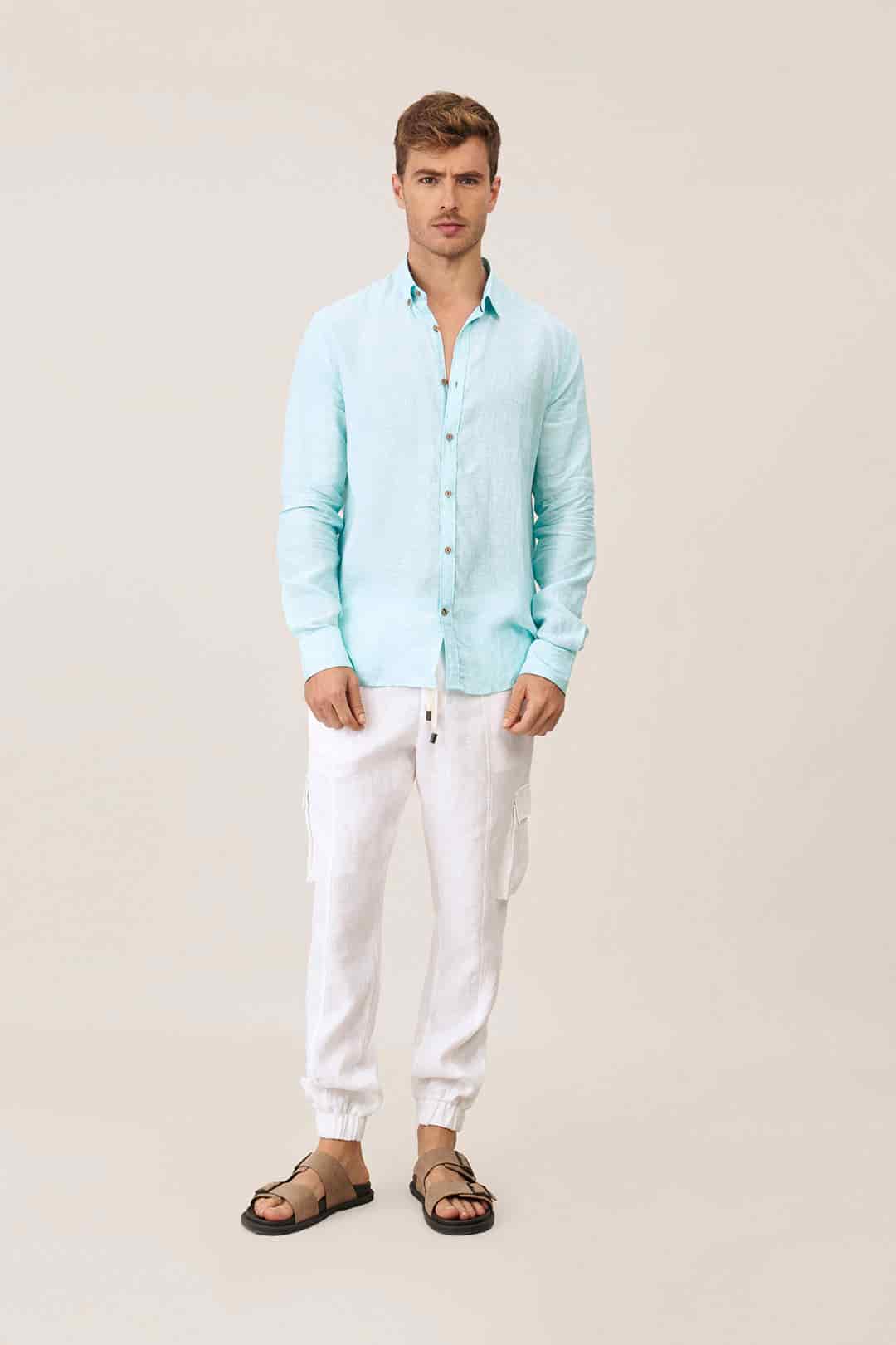 Linen Shirt Basicos Renovados Ondademar Men - miniatura 1