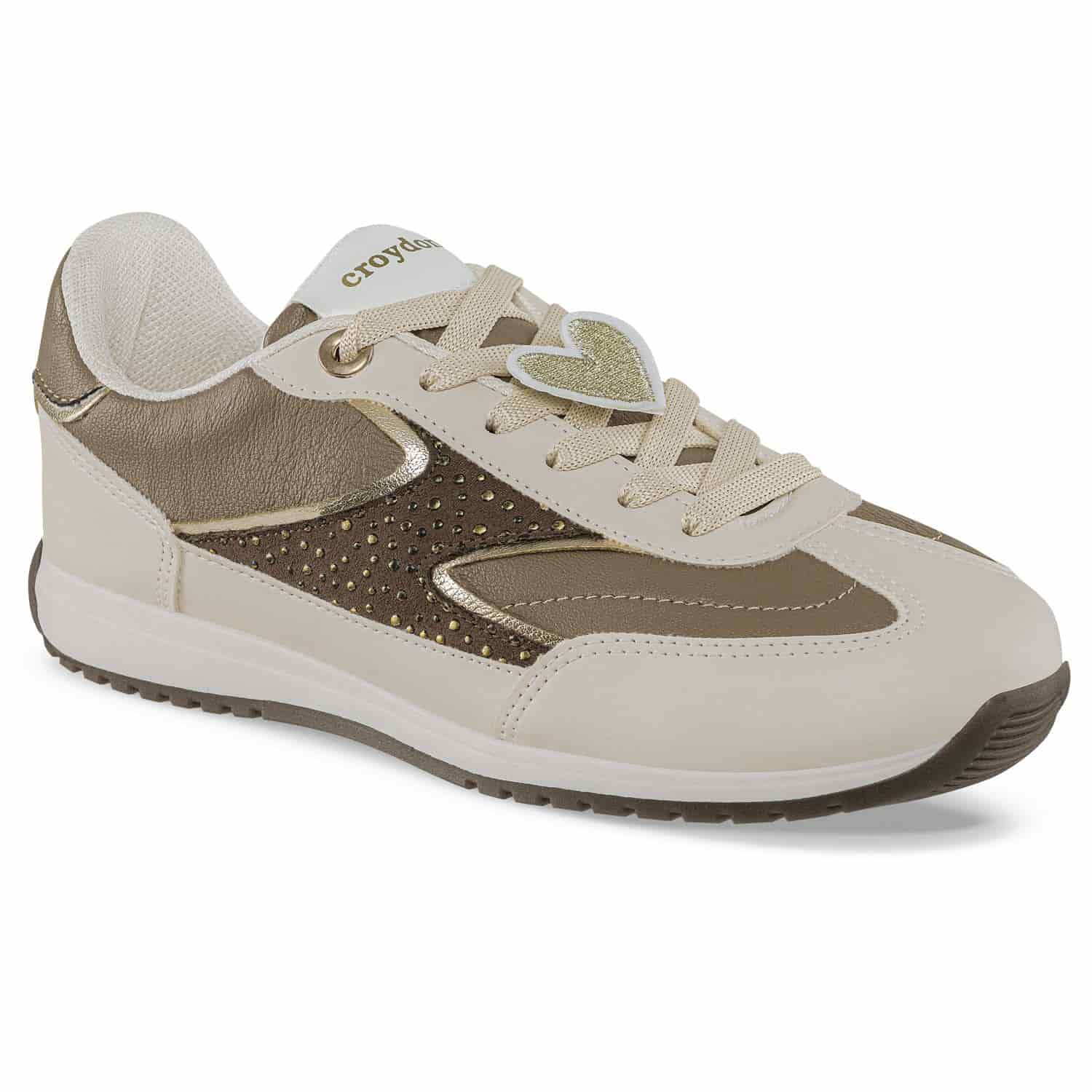 Tenis Urbanos Zuleika Beige-Oro Croydon Para Mujer - miniatura 1