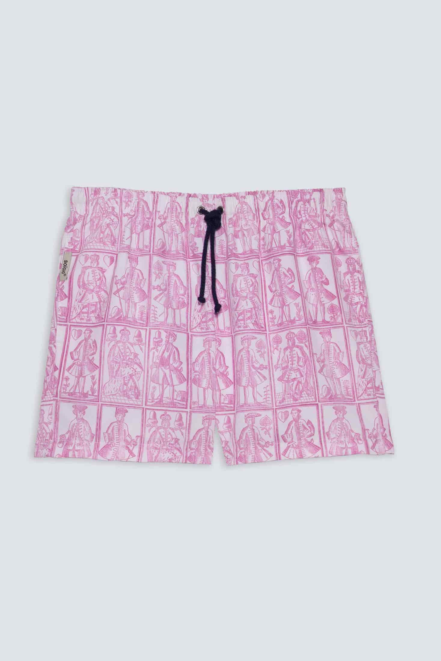 Men's cards swim trunk pink - miniatura 1