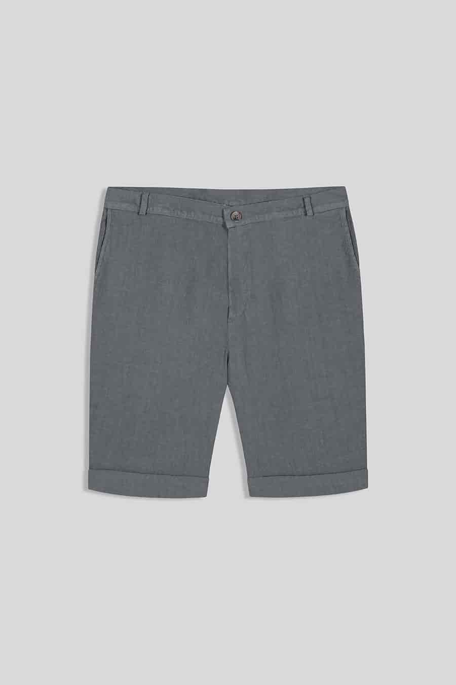 Men's linen bermuda grey - miniatura 1