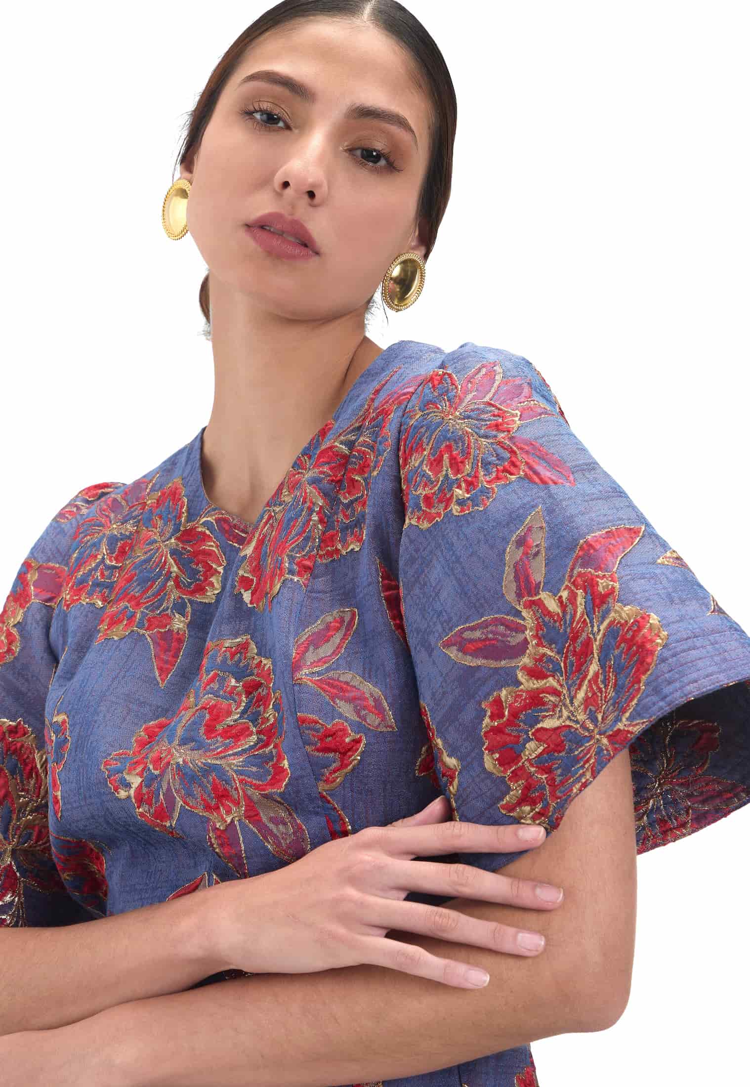 VESTIDO GOLDENBLUE JACQUARD - miniatura 5