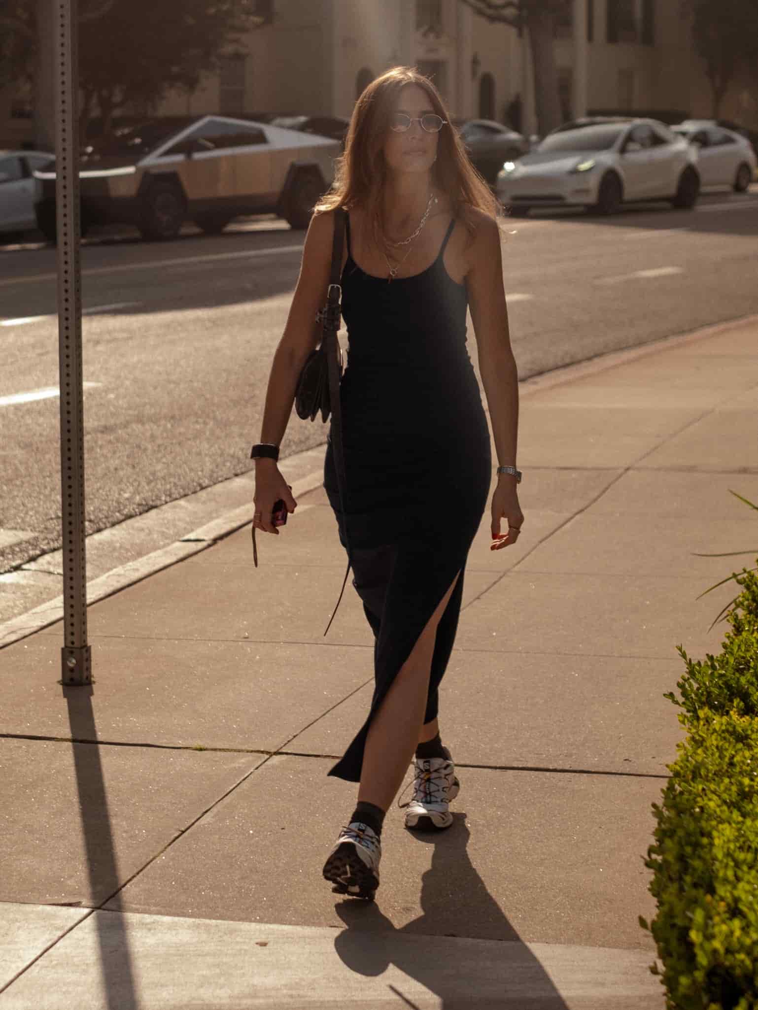 ESSENTIAL LONG DRESS - BLACK - miniatura 6