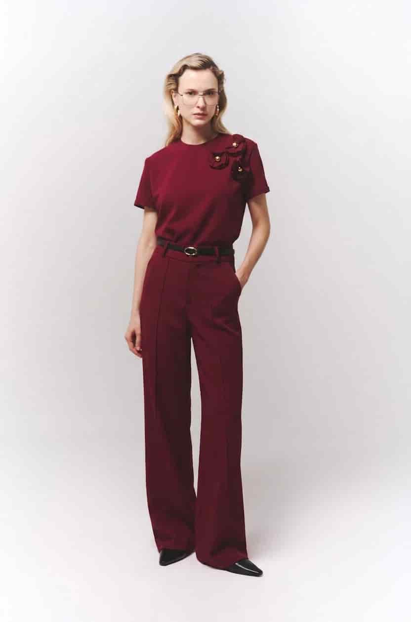 T-shirt Magnolia Burgundy - miniatura 2