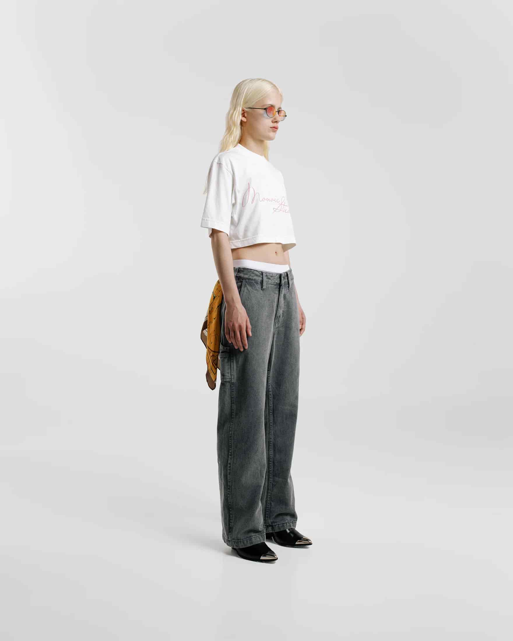 Camiseta Cropped Monoic - Blanco - miniatura 3