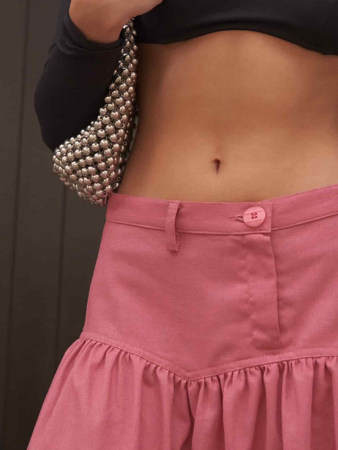 SAND STRIPE SKIRT (CHERRY) - miniatura 3