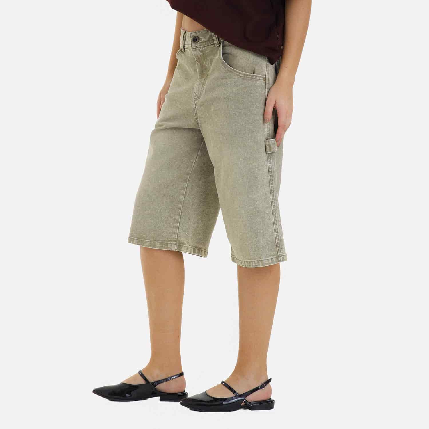 Classic Fit Jort Olive - miniatura 7
