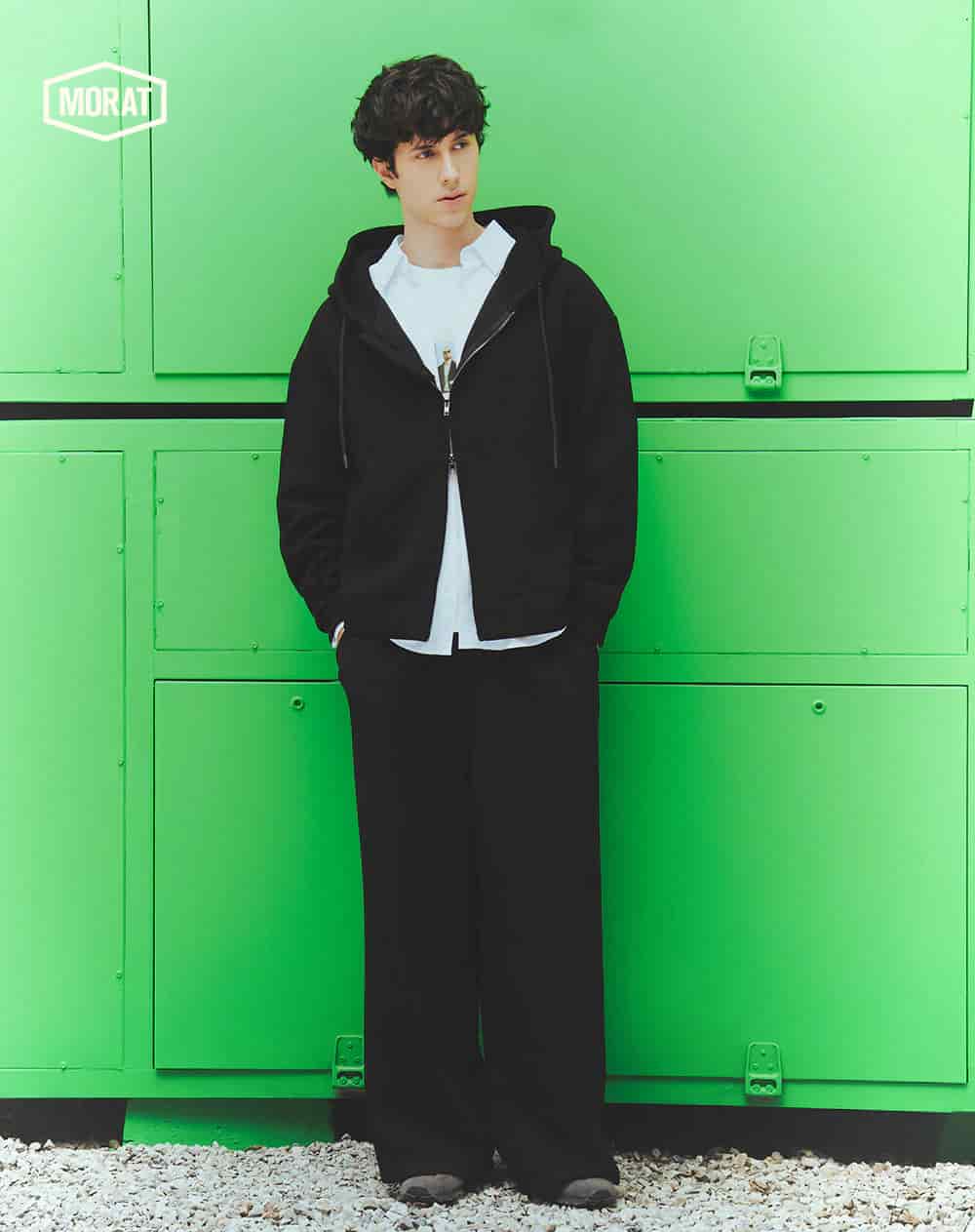 Buzo tipo hoodie negro unisex GEF | MORAT - miniatura 7
