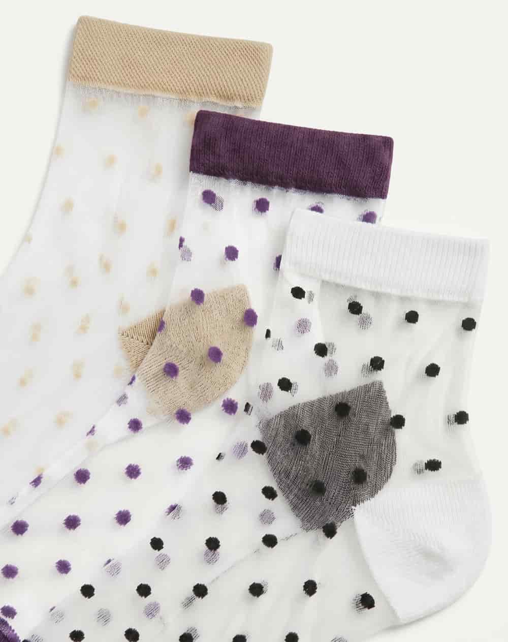 3 pares de medias cortas surtido mujer - miniatura 2