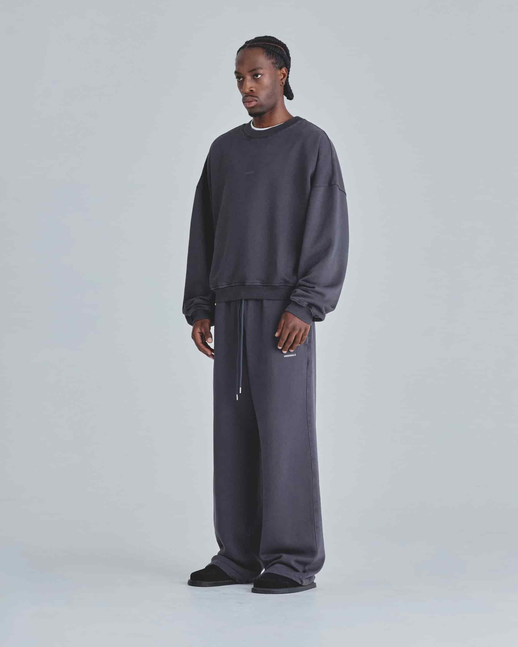 Line Basic Boxy Fit Crewneck Dark Gray - miniatura 5