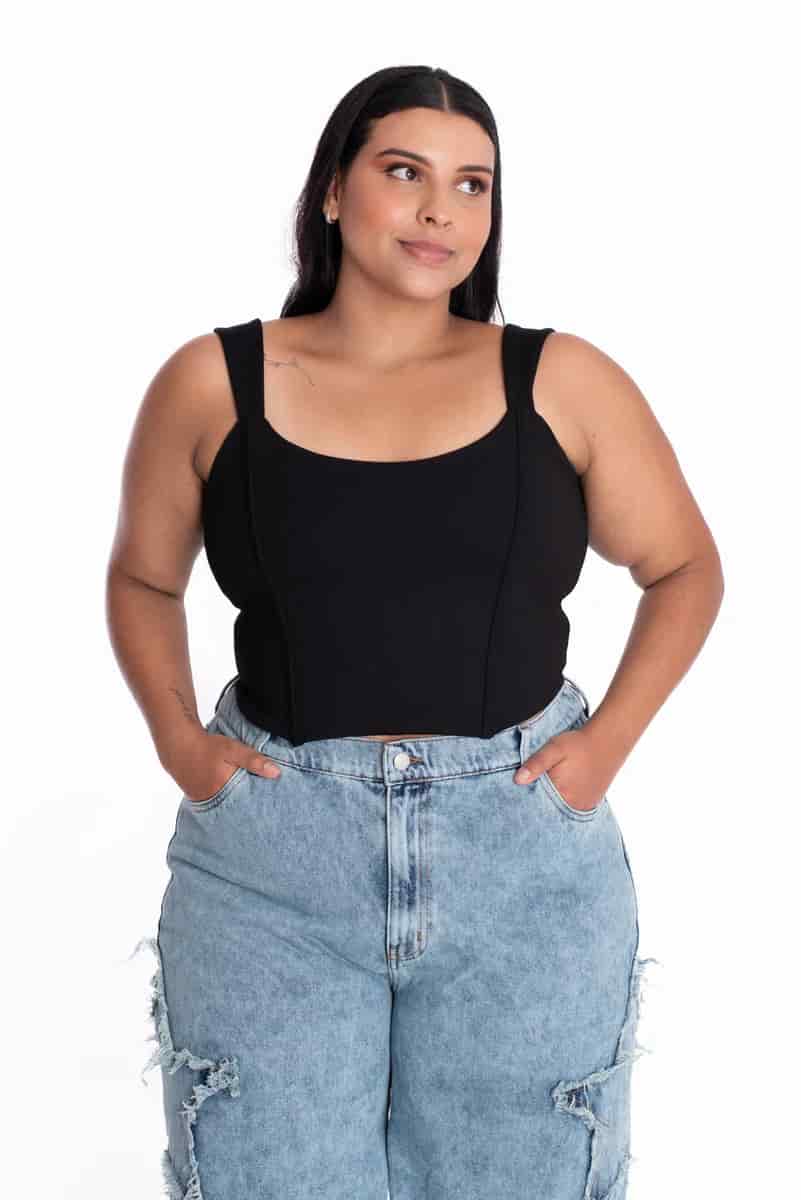 Crop Top Simona Negro - miniatura 11
