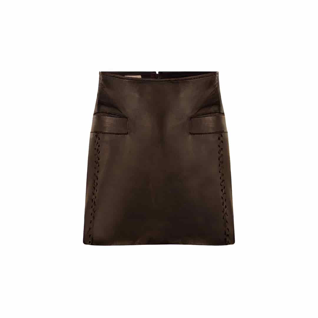 FANNY SKIRT WITH POCKETS AND WOVEN TRIM - miniatura 2