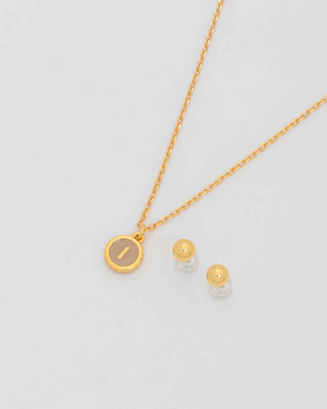 Collar Letra + Aretes - miniatura 2