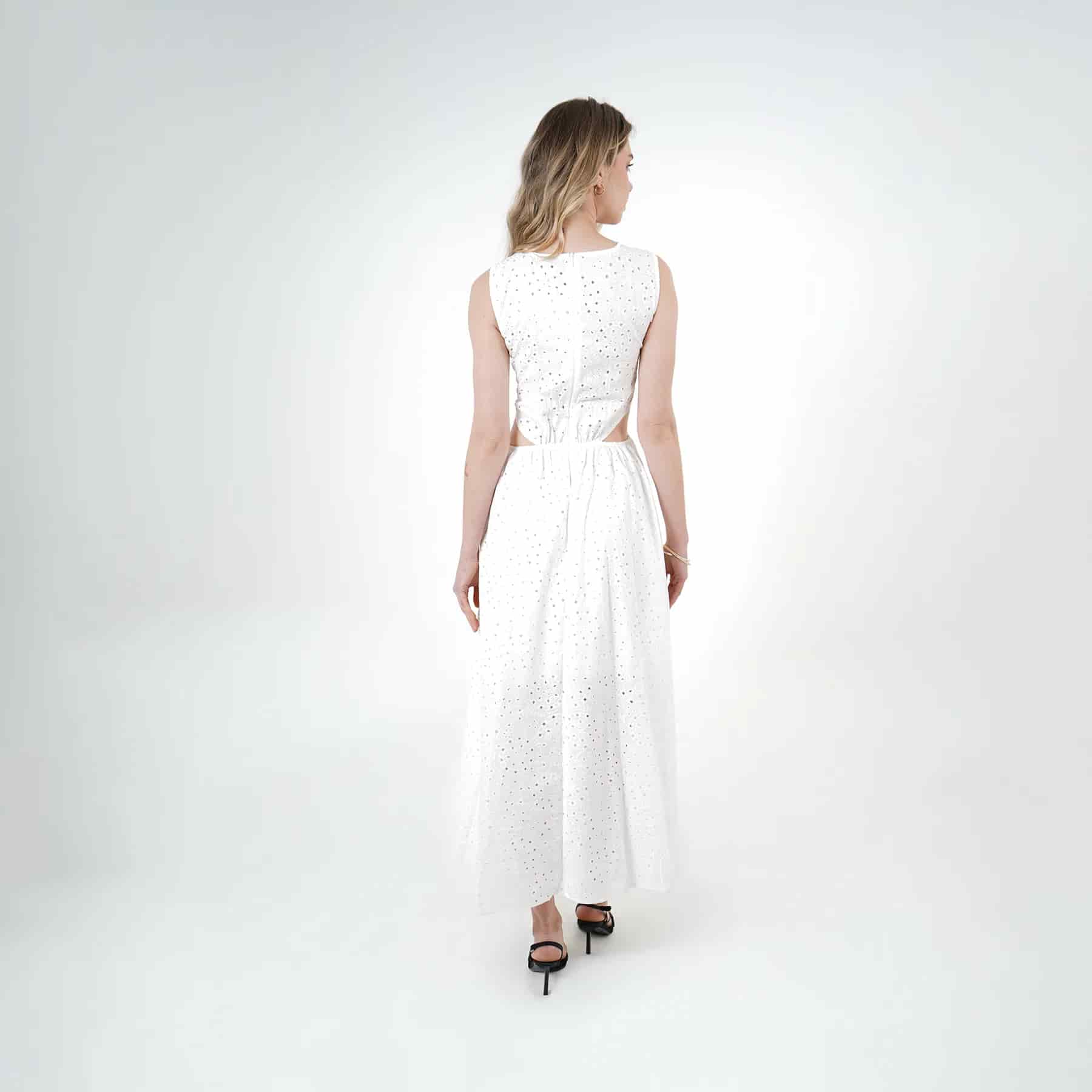 Vestido Ojalillo Largo Elegante - miniatura 5