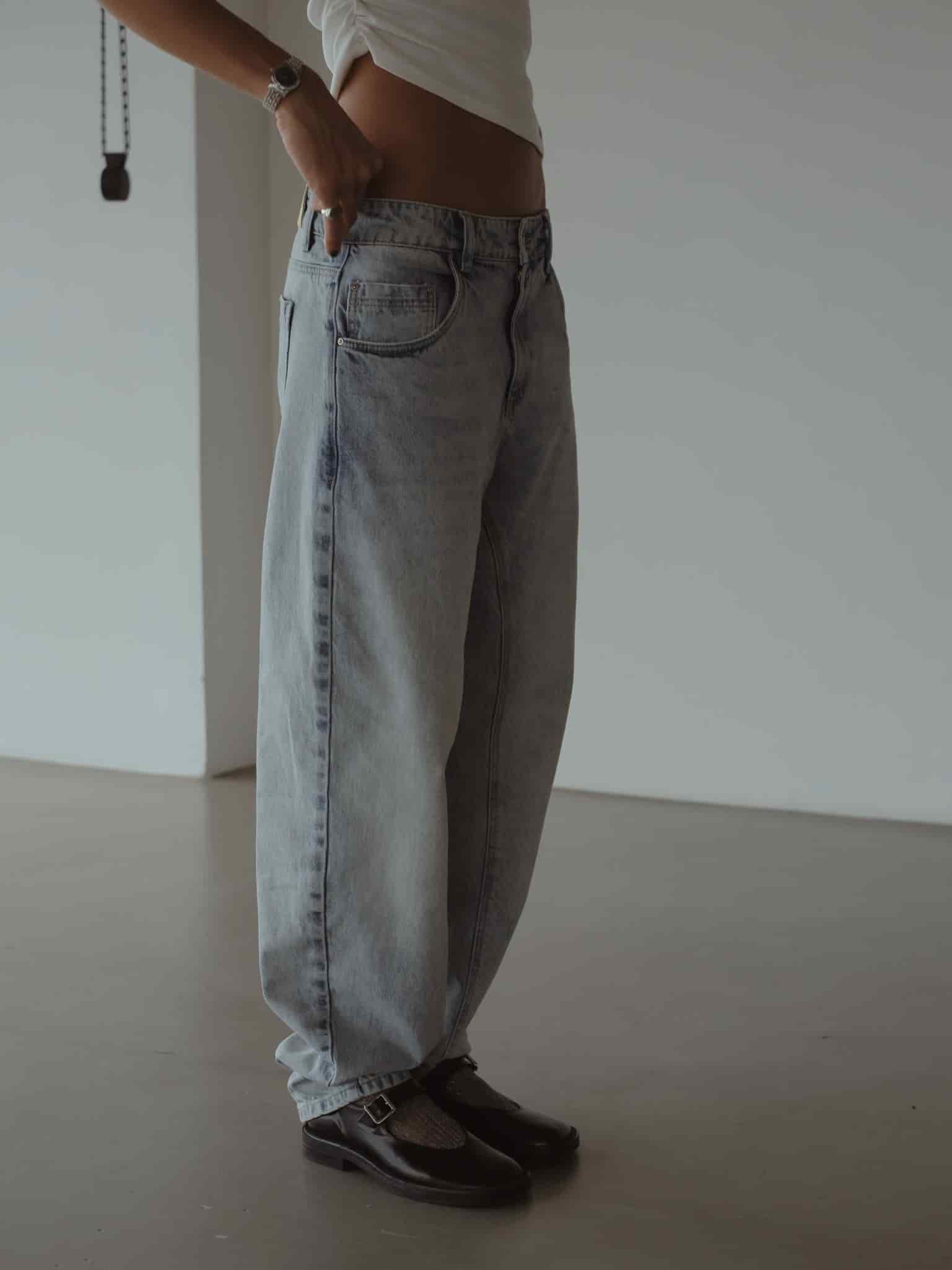 LONG BARREL JEAN - OLD LIGHT BLUE - miniatura 1