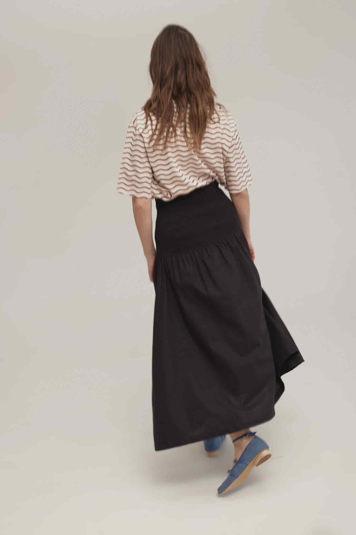 Falda Shirred Negro - miniatura 4