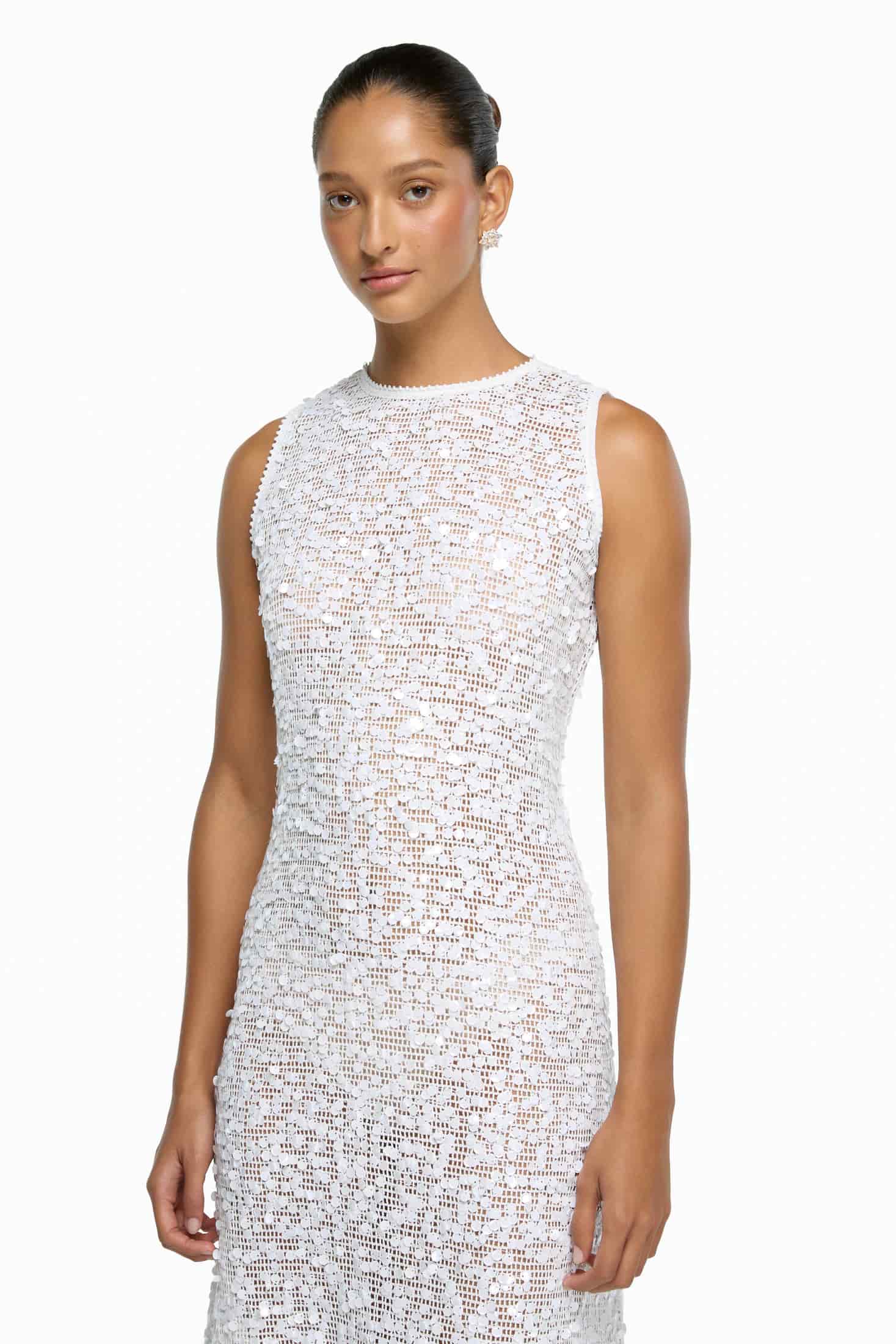 JULIA MIDI DRESS WHITE - miniatura 1