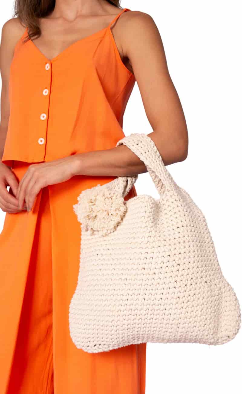 BOLSO MACRAME MARFIL - miniatura 2