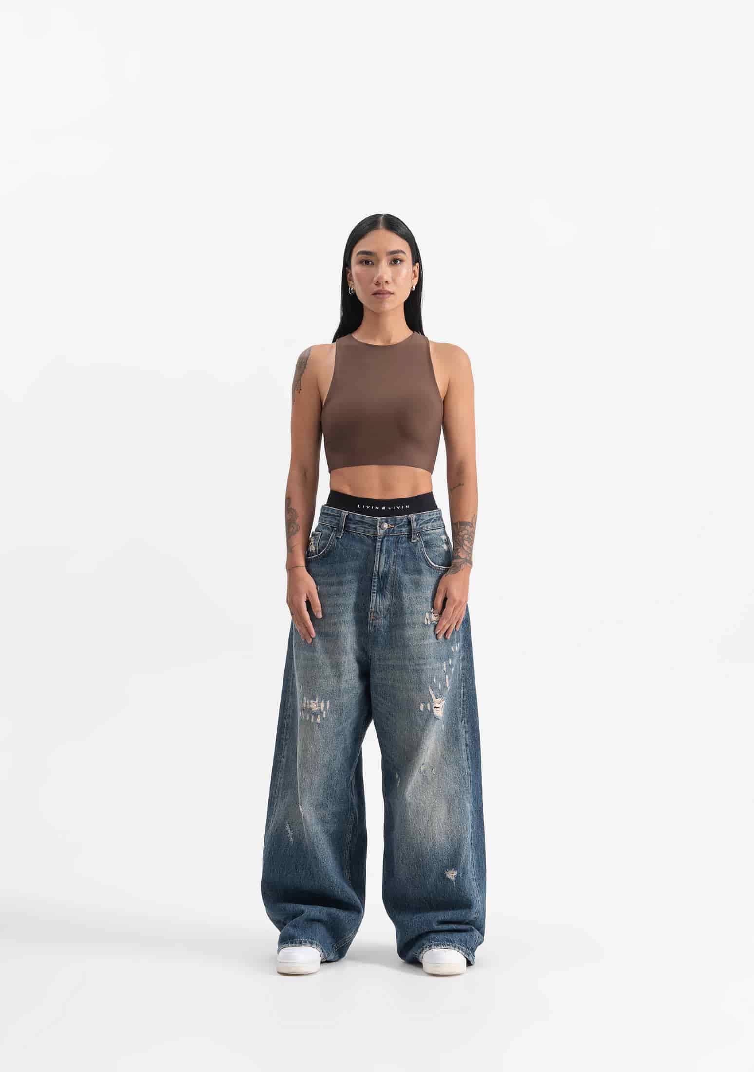 Pure x Livin brown top - miniatura 4