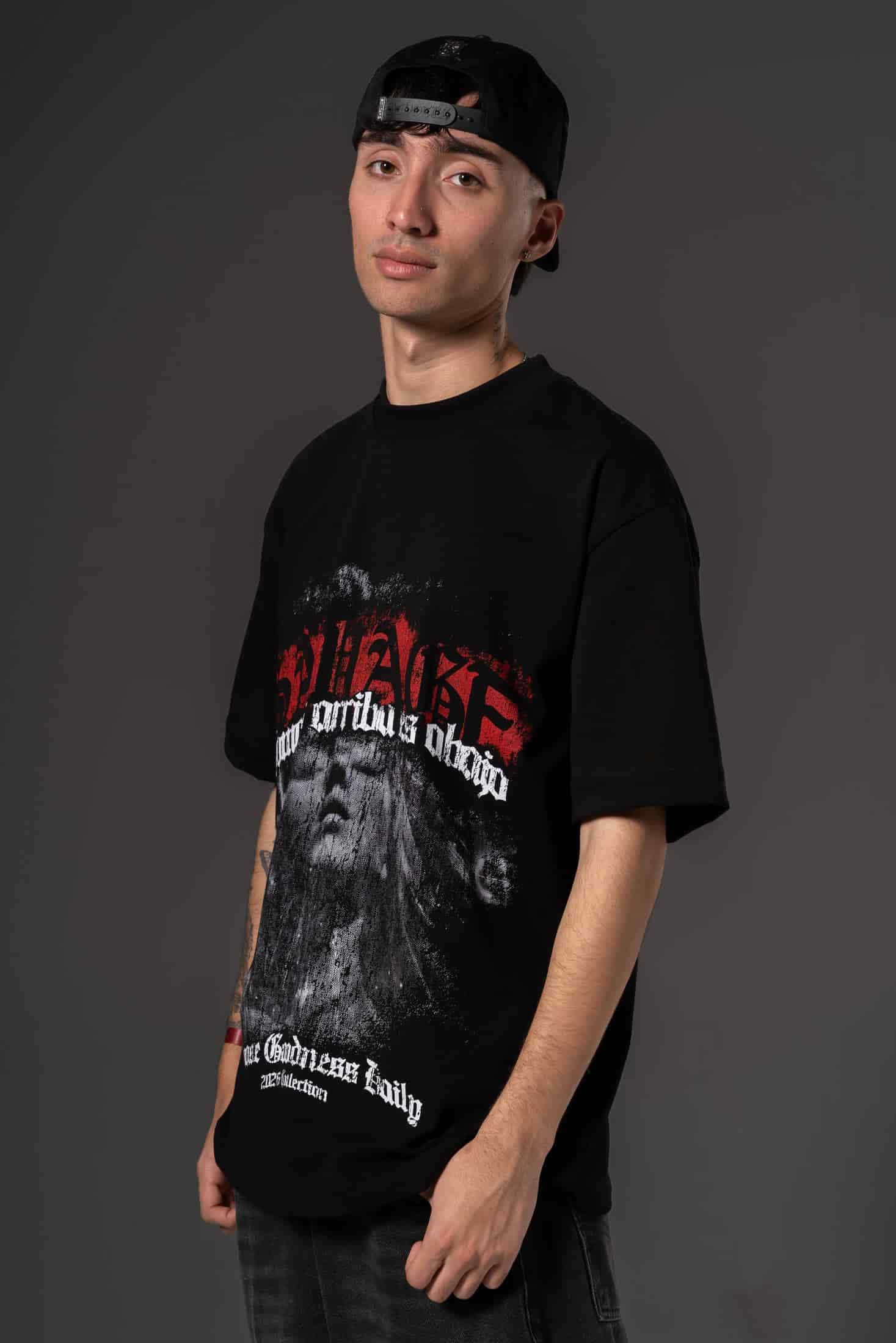 Camiseta Oversize Good heart  savage  250 gramos 14646 - miniatura 2
