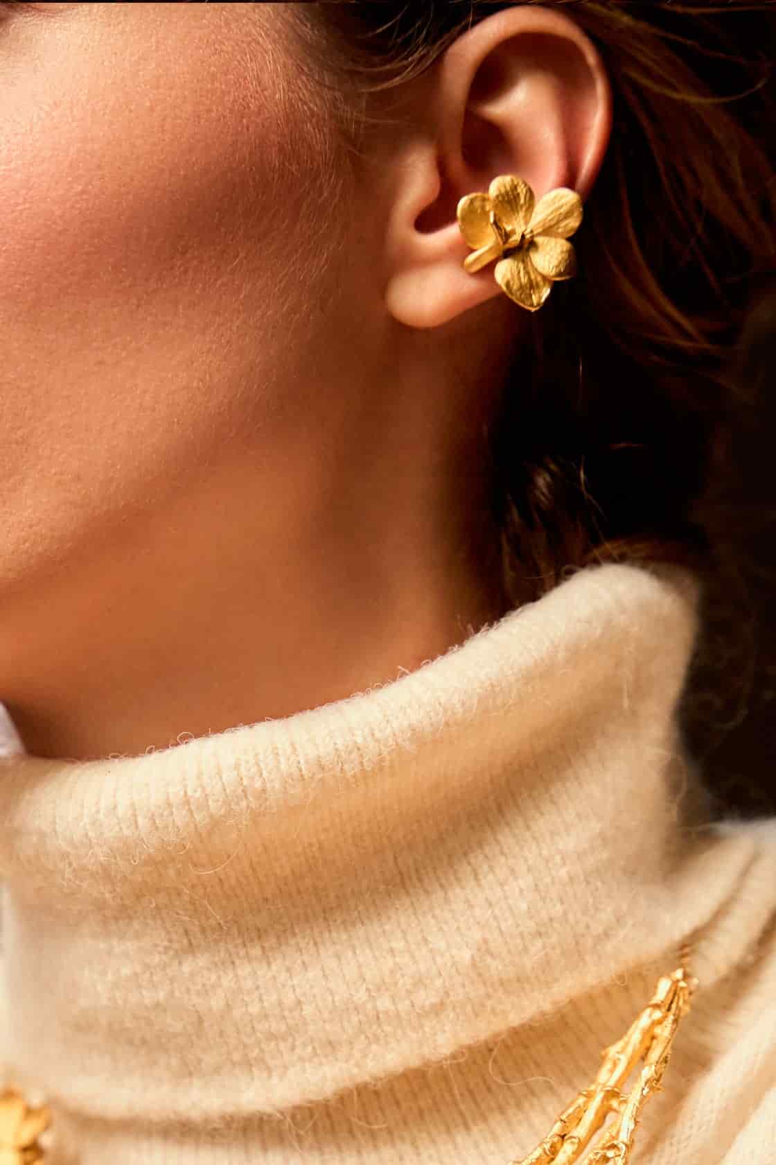 VANDA MINI ORCHID EARCUFF - miniatura 1