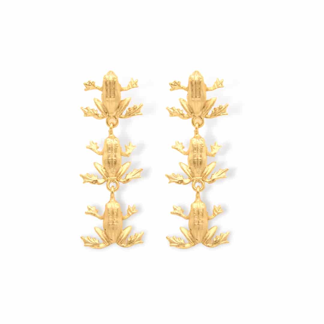 Aretes largos de ranas - miniatura 1