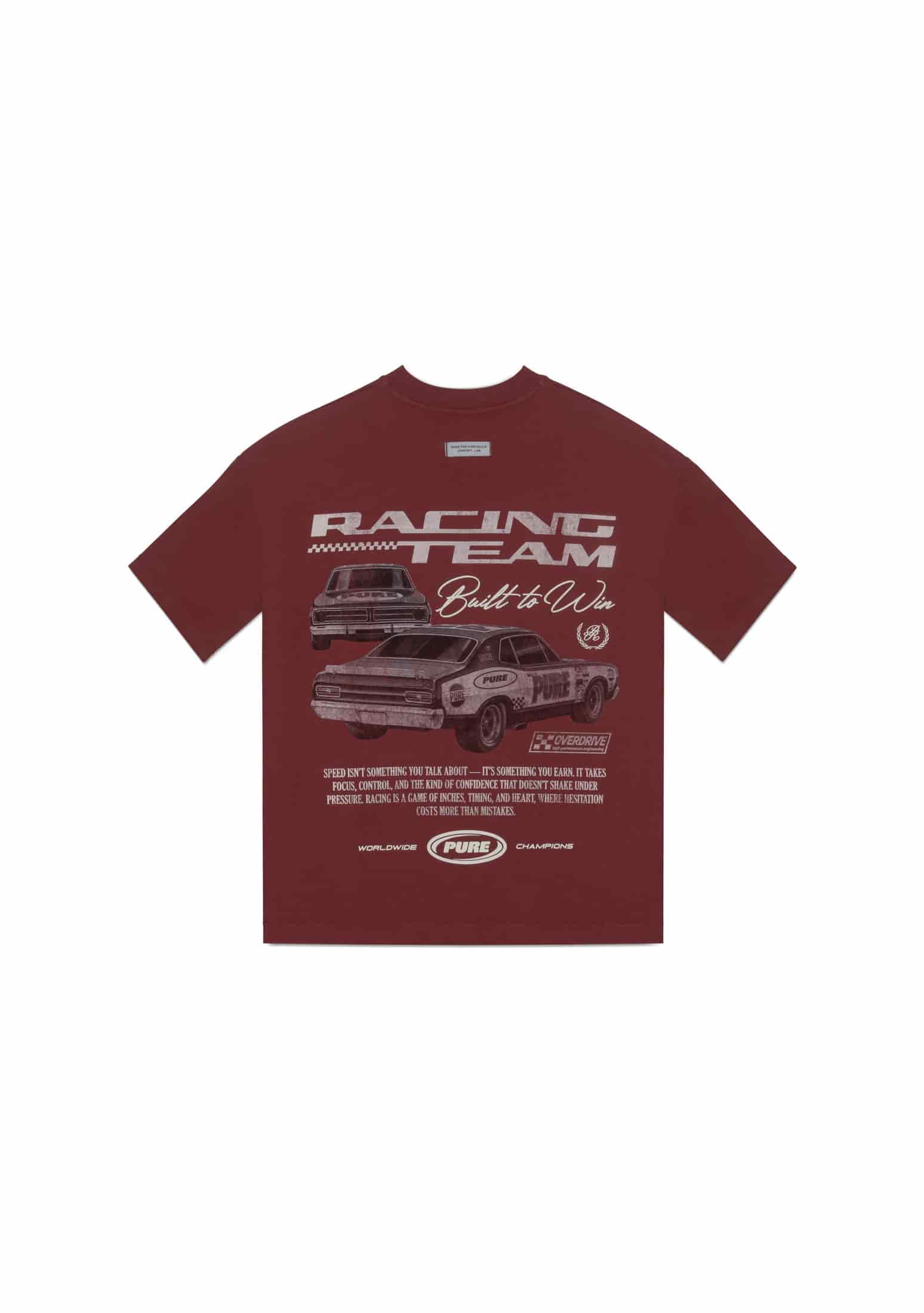Overdrive Burgundy T-Shirt - miniatura 1