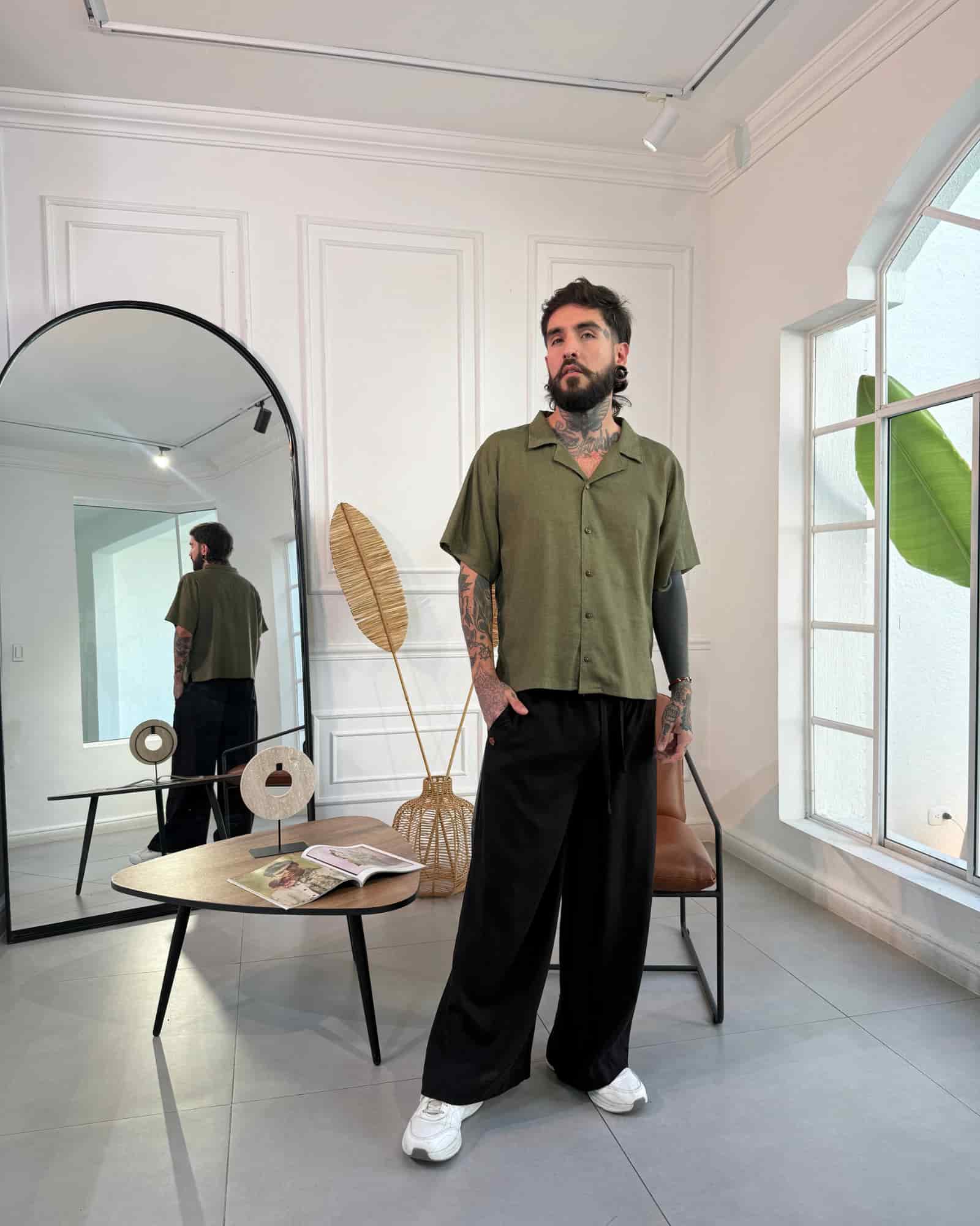 Camisa napoleon green - miniatura 1