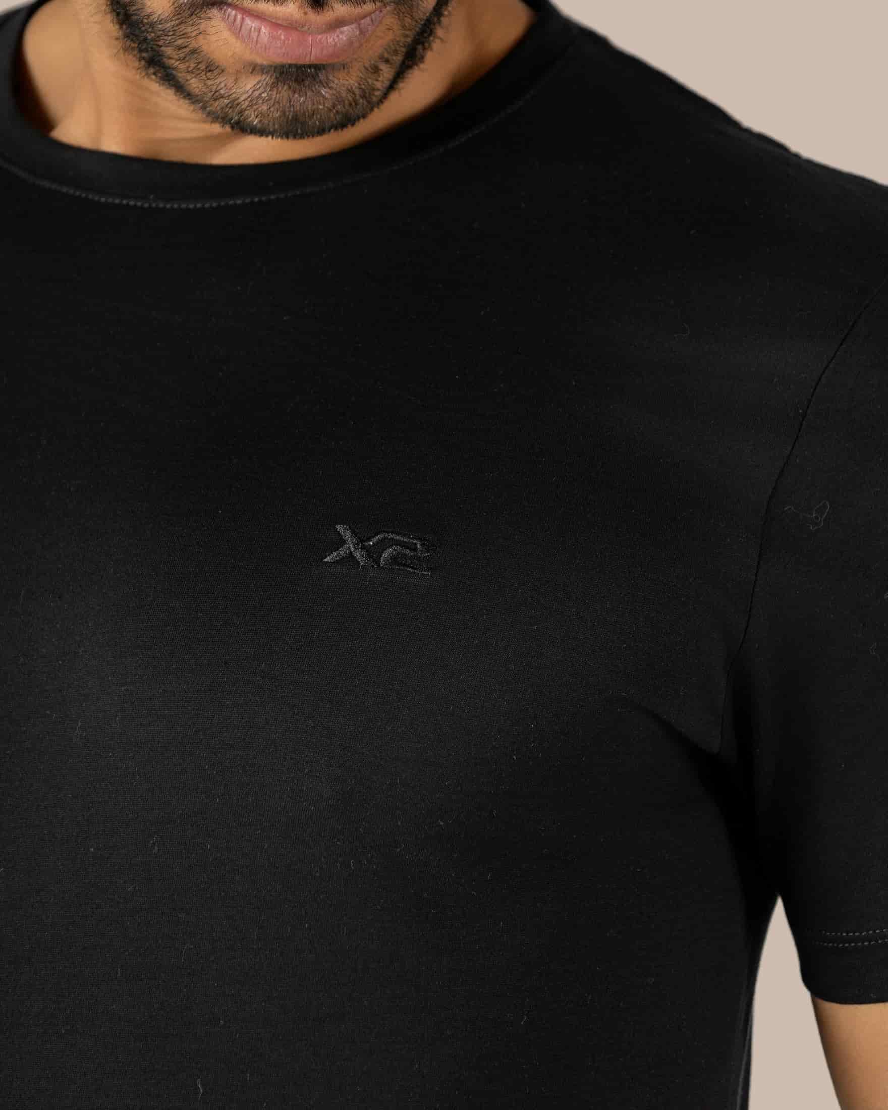 Camiseta Cuello Redondo Algodón Parma Negro X2 - miniatura 1