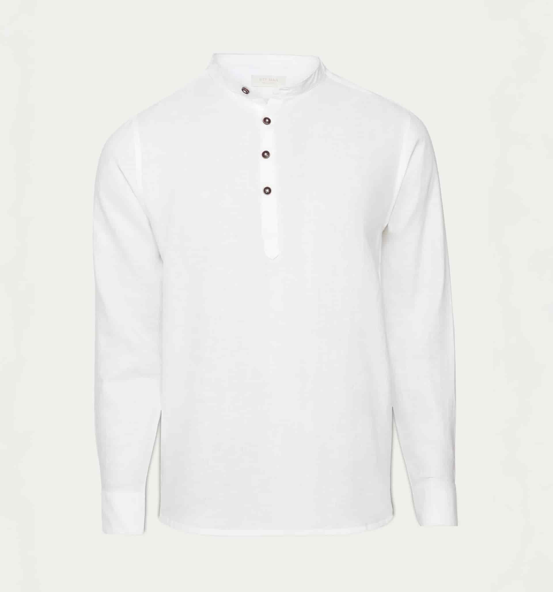 Camisa lino para hombre cuello nerú - miniatura 5