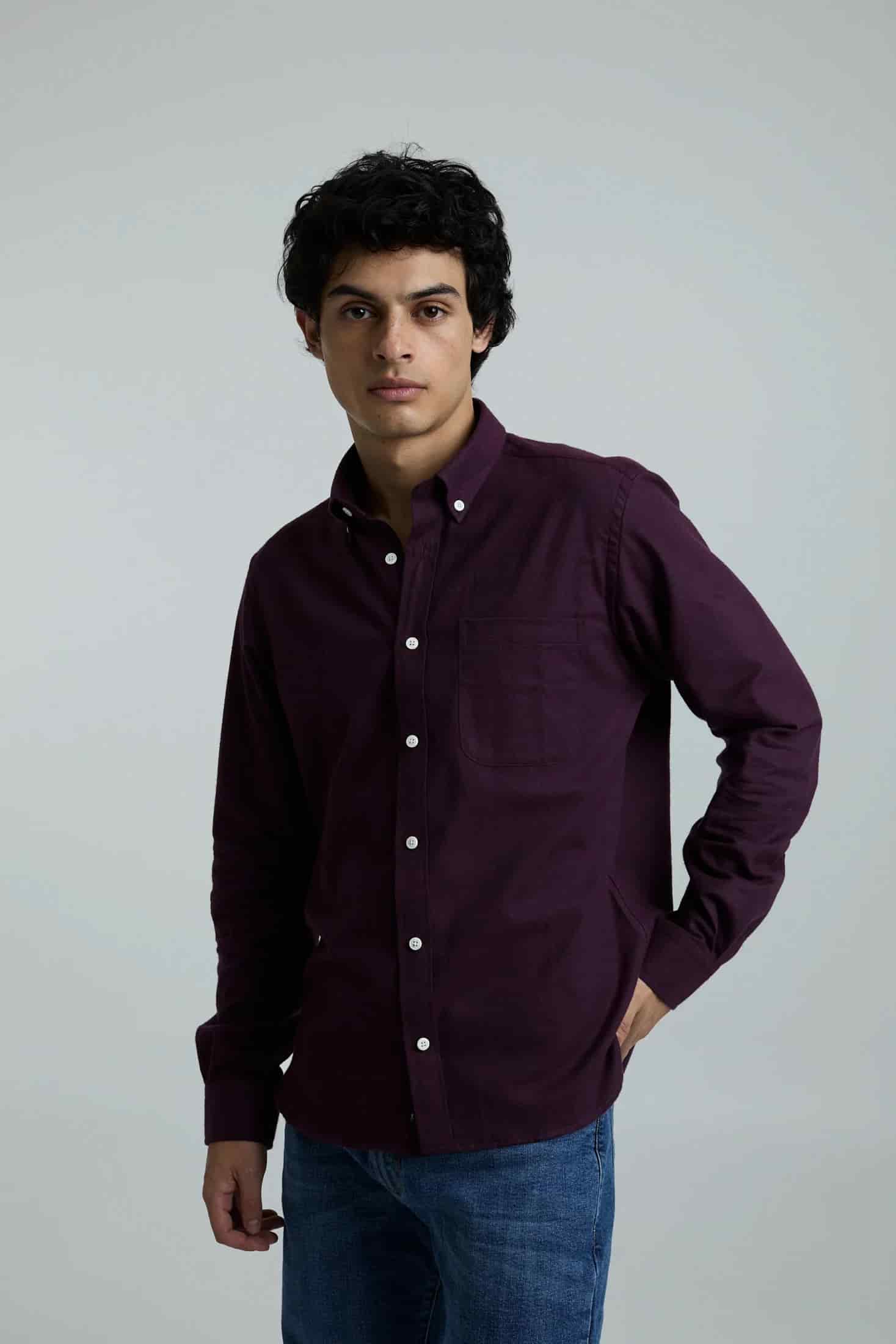 Camisa twill vinotinto - miniatura 12