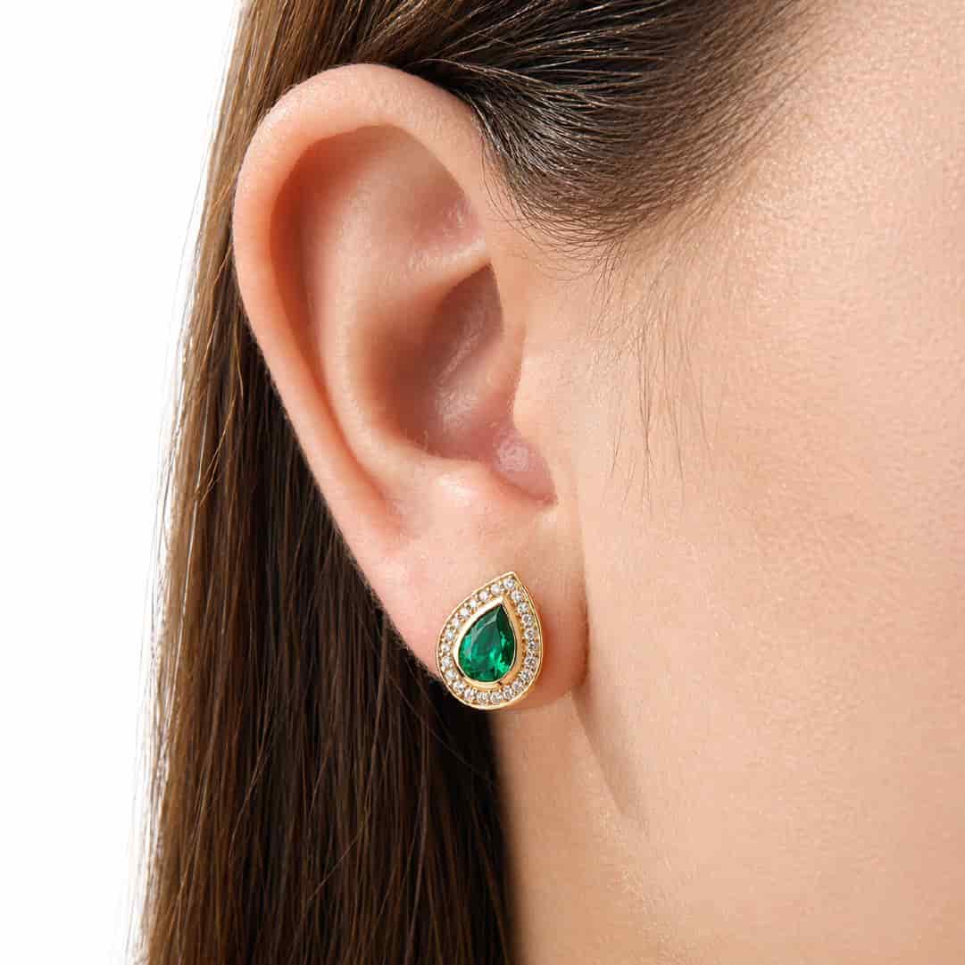 Aretes Aqua Esmeralda - miniatura 2